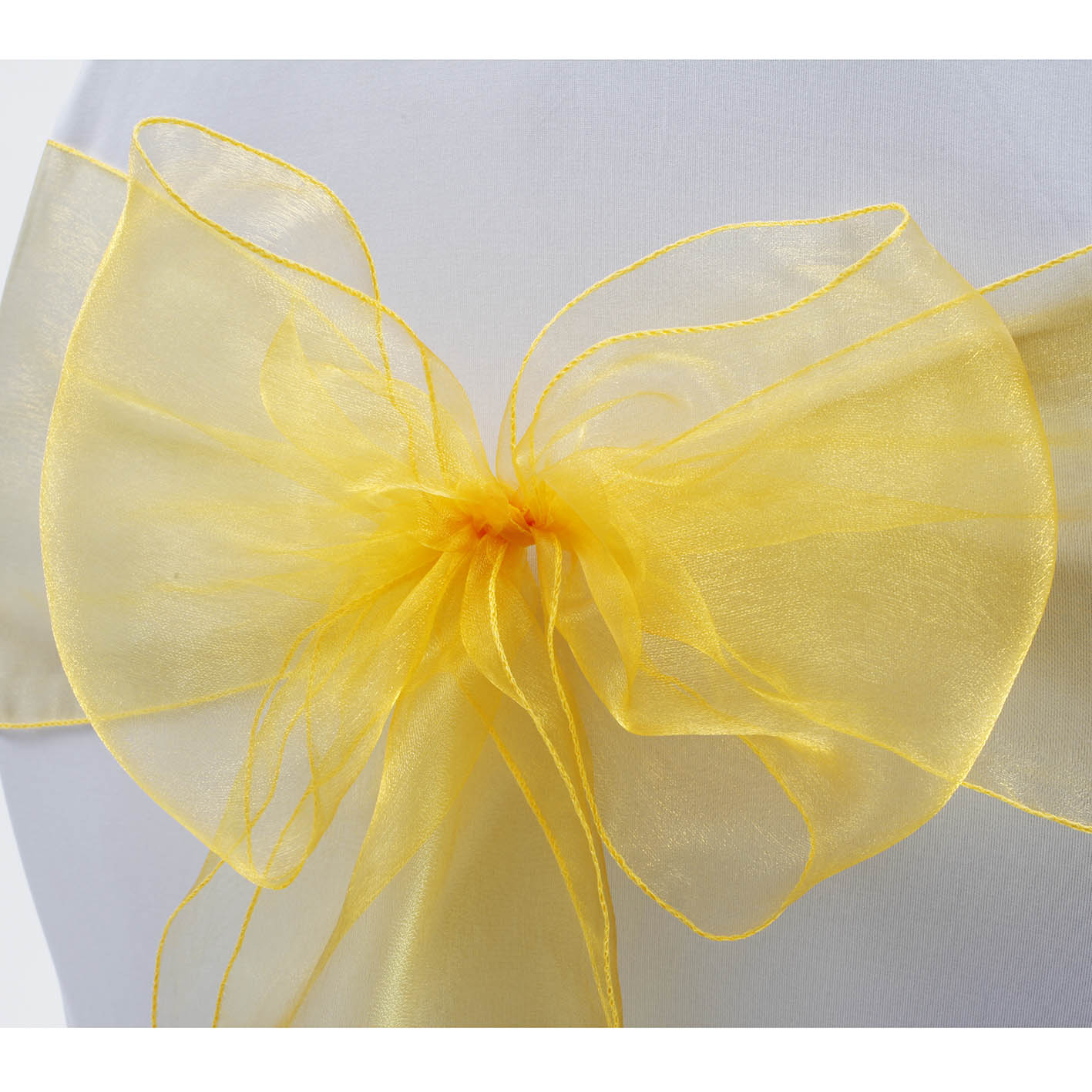 Organza Chair Sashes - Yellow - Image 3