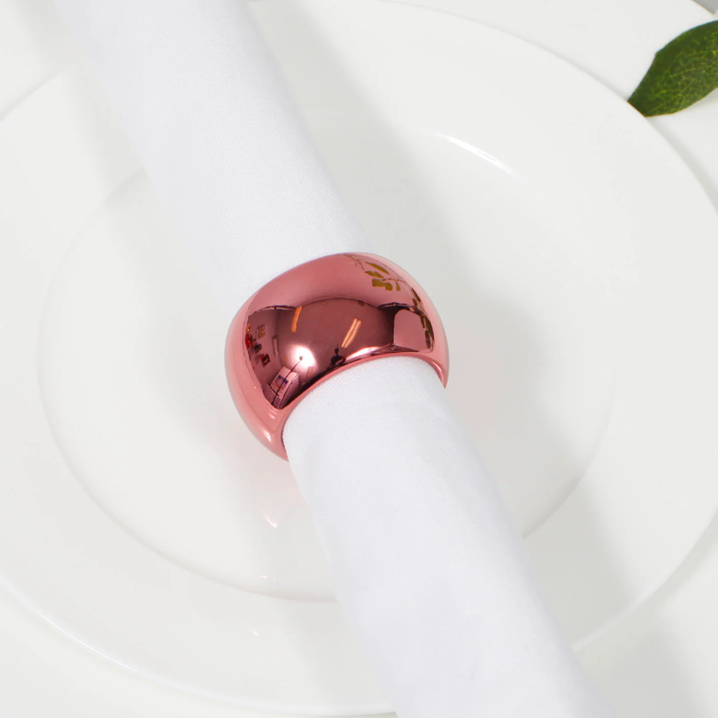 CLEARANCE Classic Luxe Style Napkin Ring - Rose Gold - Image 3
