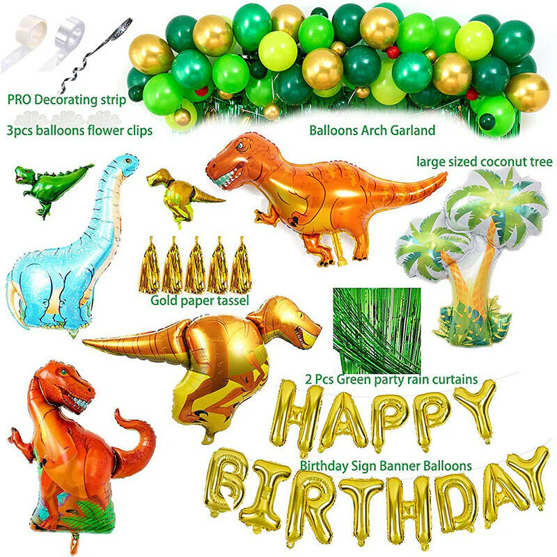 CLEARANCE Balloon Garland Kit - Jungle Dinosaur Happy Birthday (100pc) - Image 2