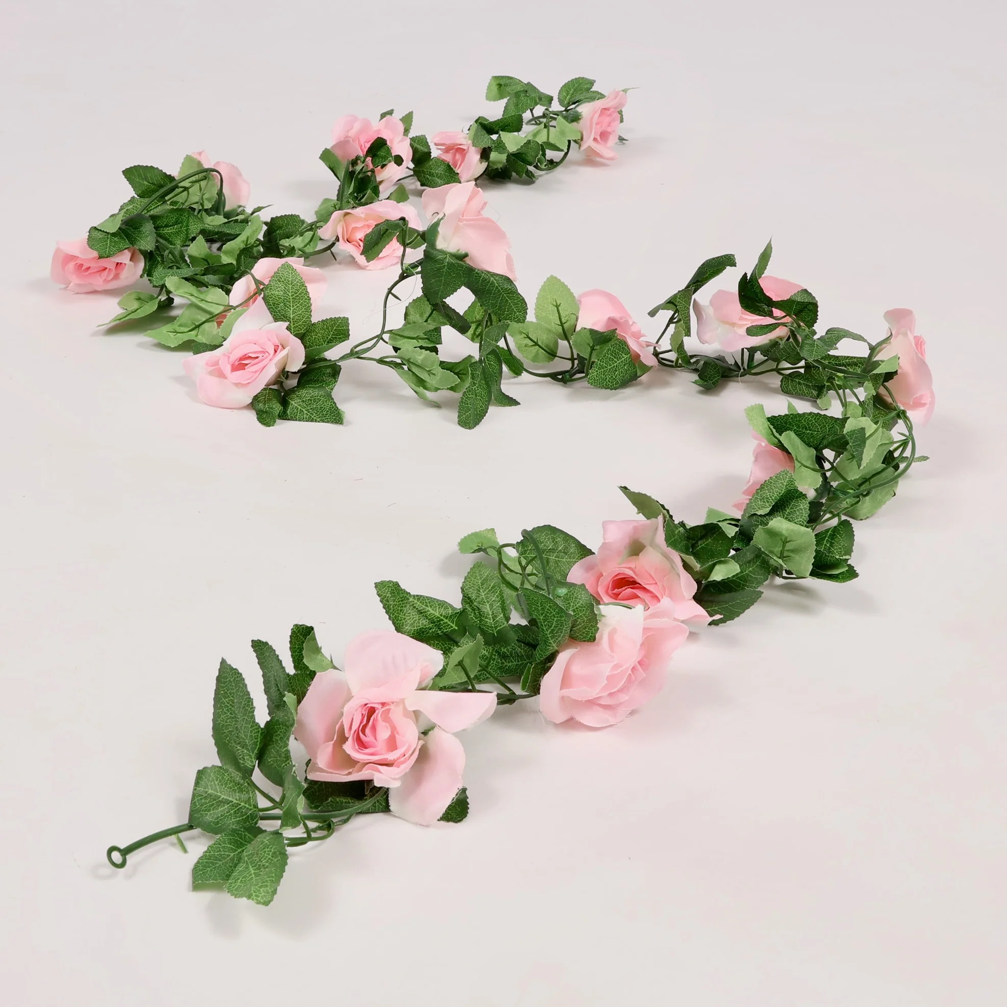 CLEARANCE Rose Artificial Flower Vine - 6cm Head - Pink (2.2m)