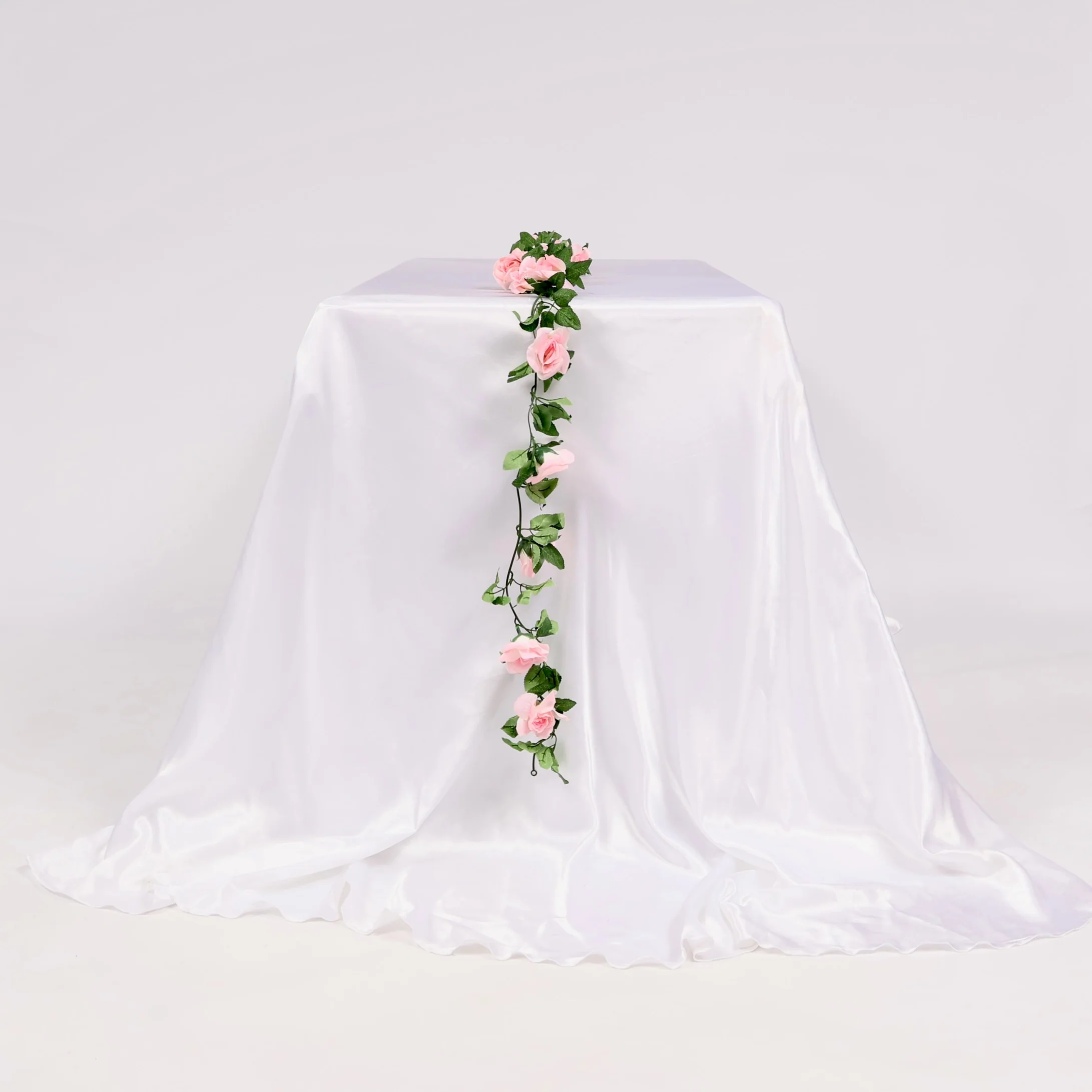 CLEARANCE Rose Artificial Flower Vine - 6cm Head - Pink (2.2m) - Image 2