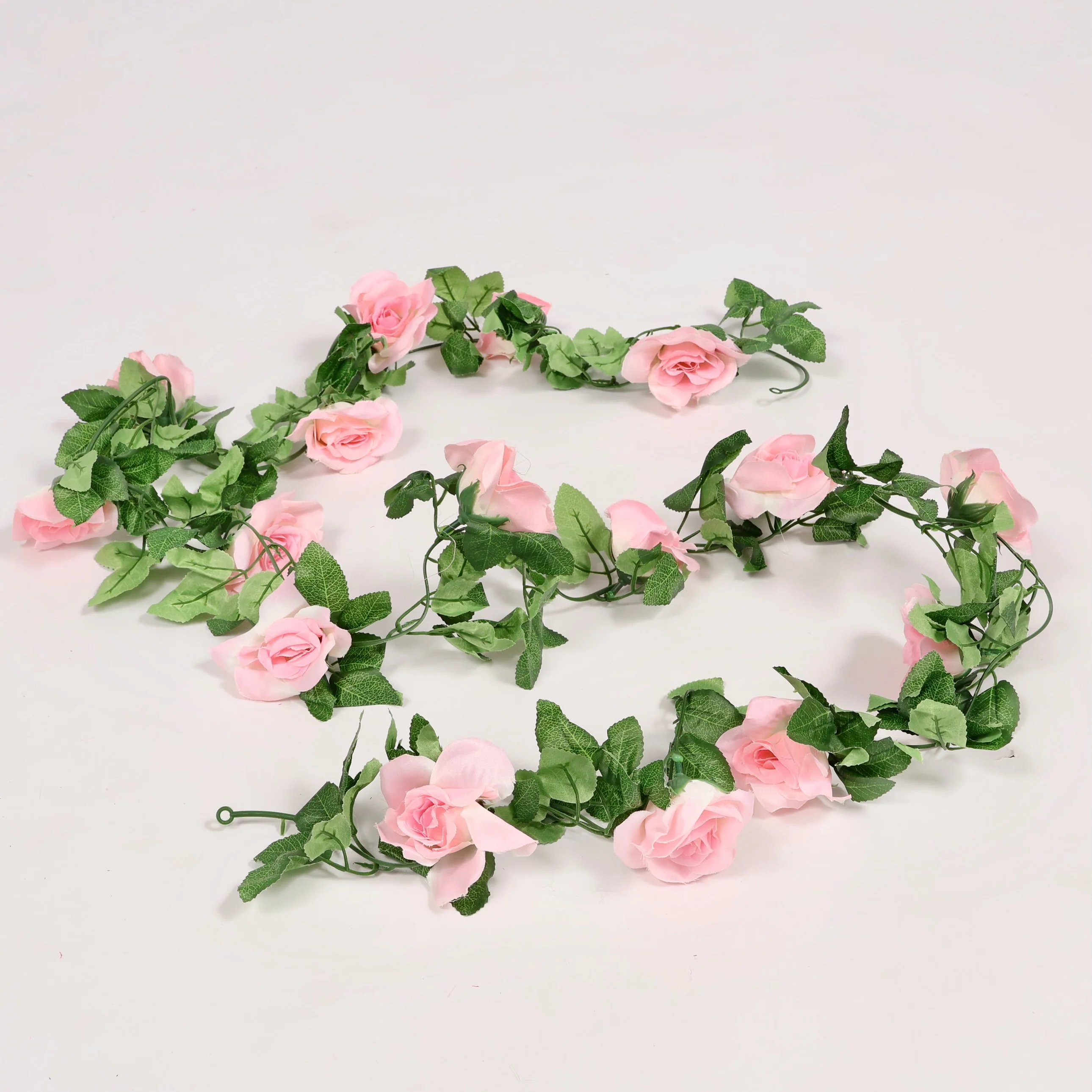 CLEARANCE Rose Artificial Flower Vine - 6cm Head - Pink (2.2m) - Image 3