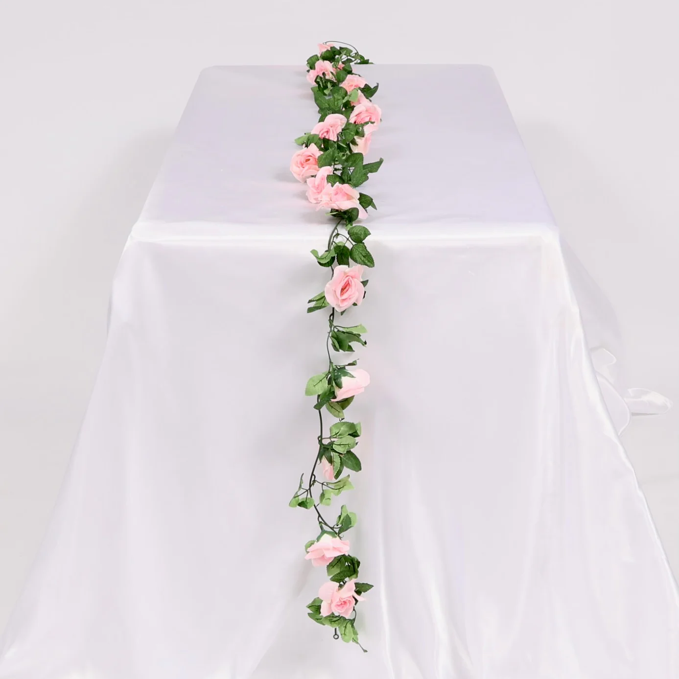 CLEARANCE Rose Artificial Flower Vine - 6cm Head - Pink (2.2m) - Image 4