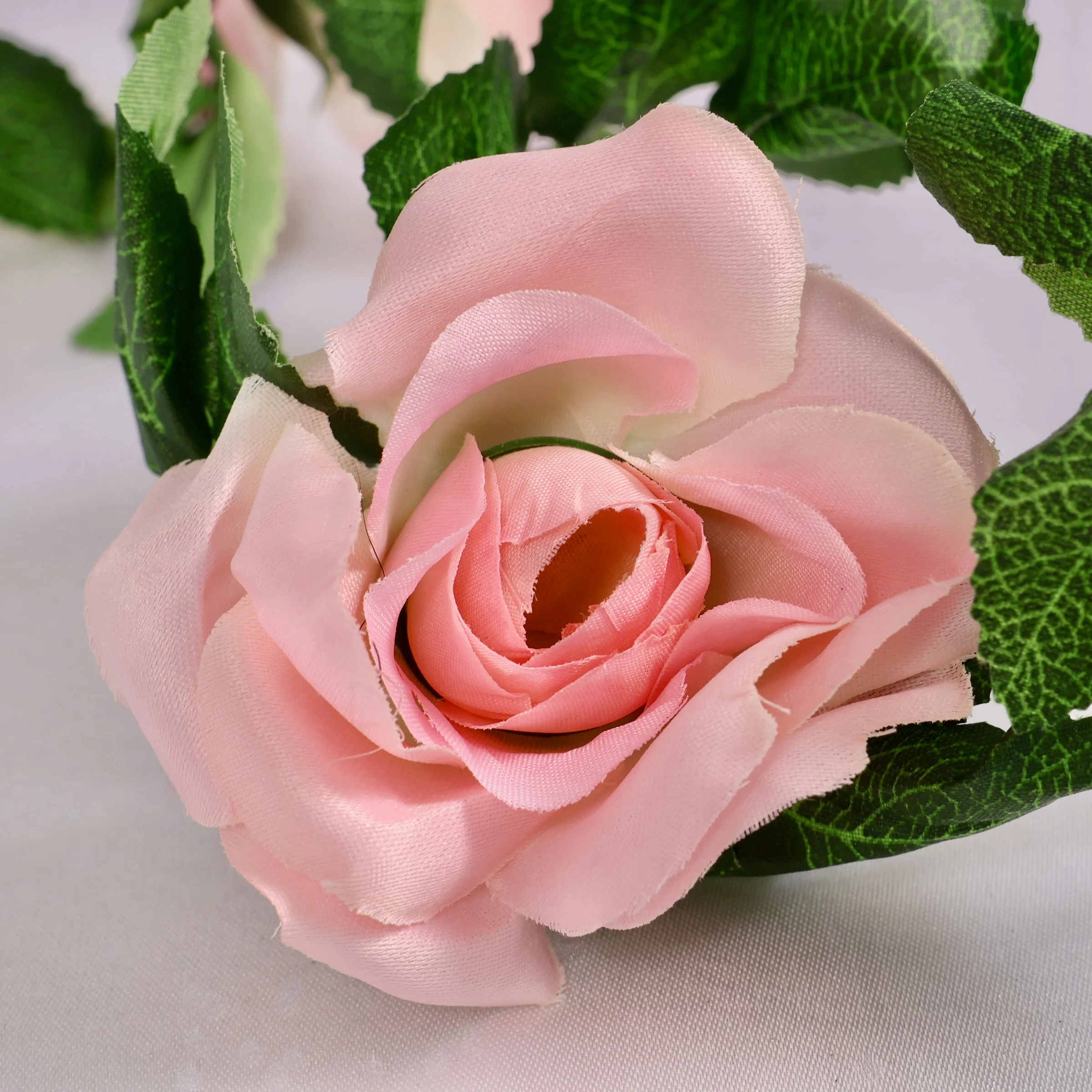 CLEARANCE Rose Artificial Flower Vine - 6cm Head - Pink (2.2m) - Image 5