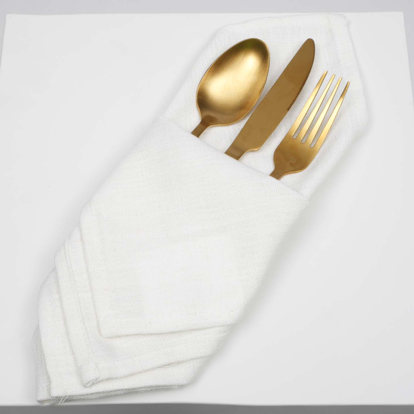 Premium Linen Blend Napkins - Off White (50x50cm)