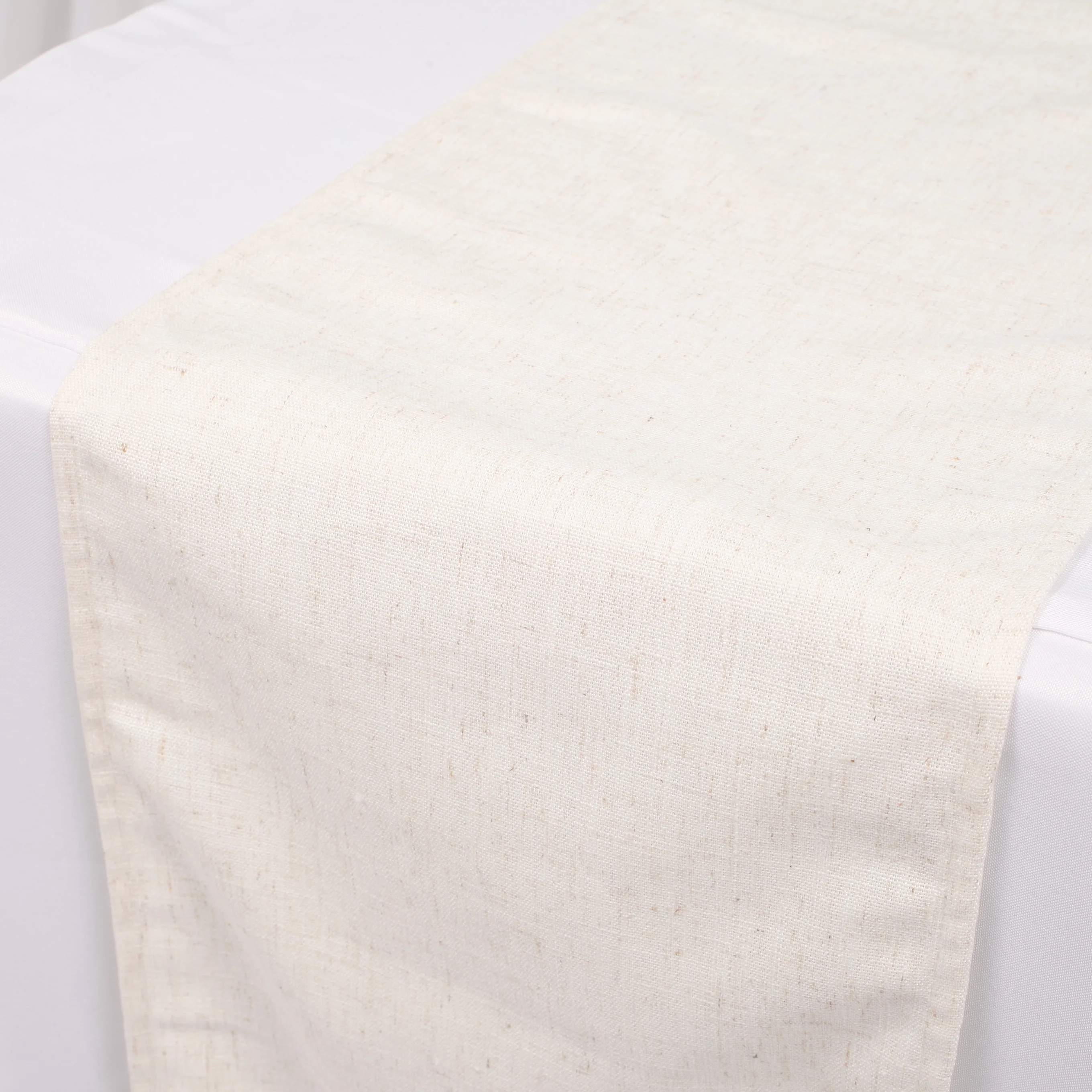CLEARANCE Premium Linen Blend Table Runner - Oatmeal (30x300cm) - Image 2
