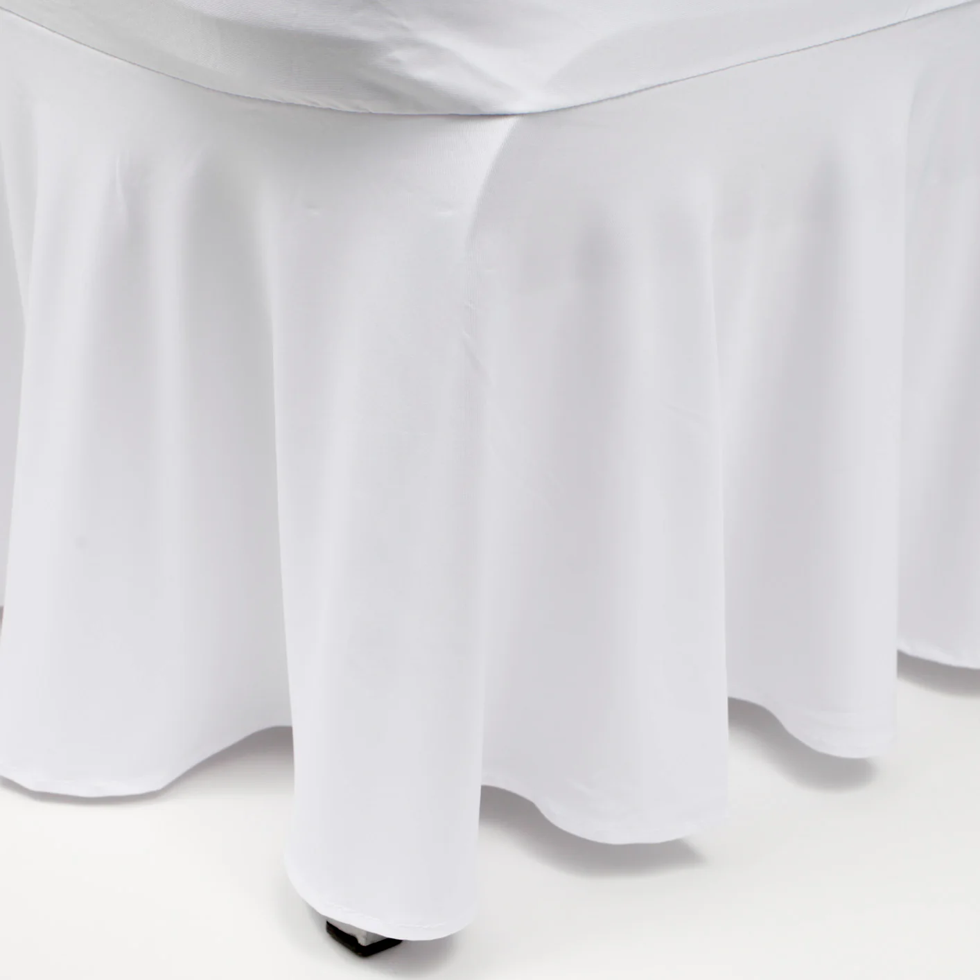 Princess Lycra Chair Covers With Pleats - White (190gsm) - Image 3