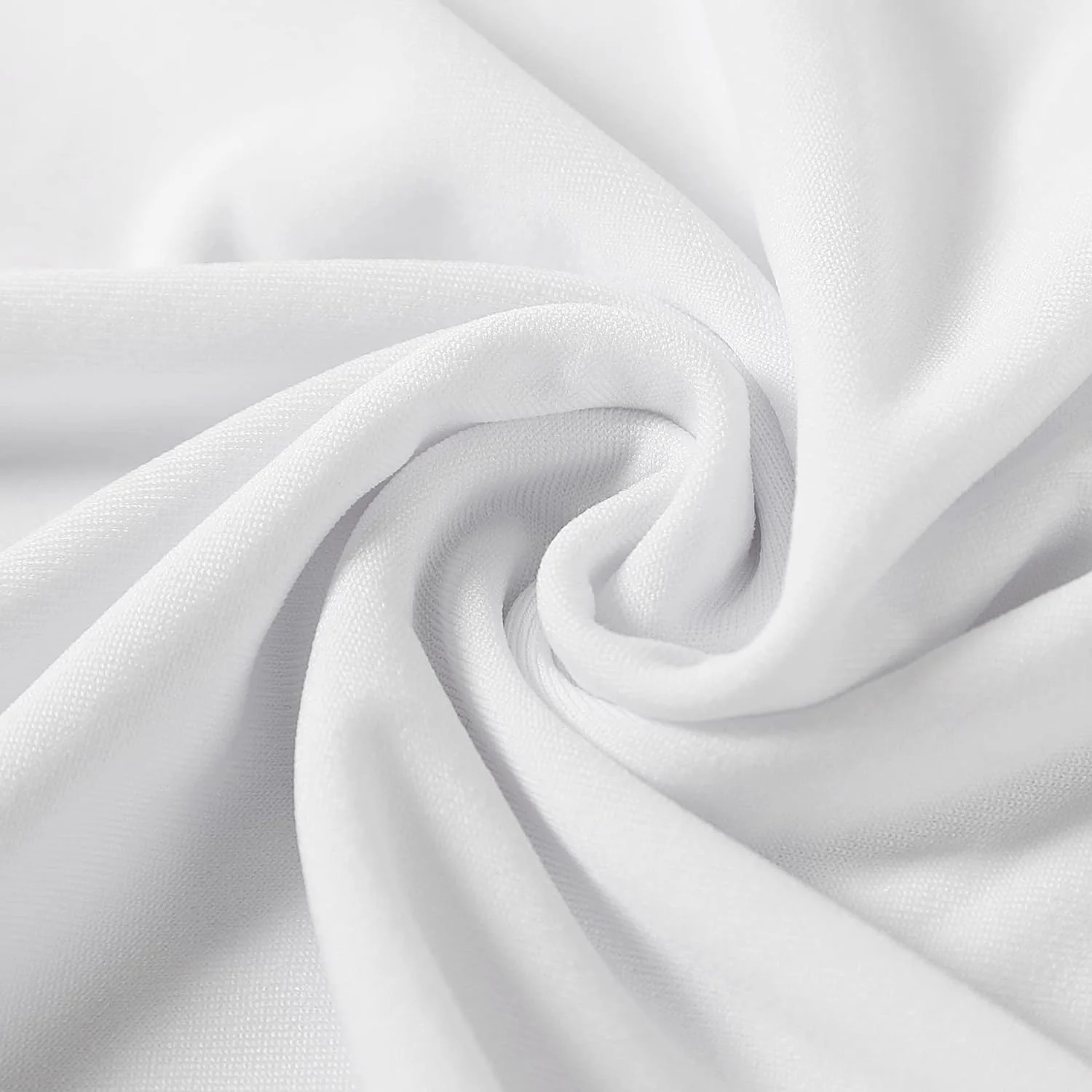 Princess Lycra Chair Covers With Pleats - White (190gsm) - Image 5