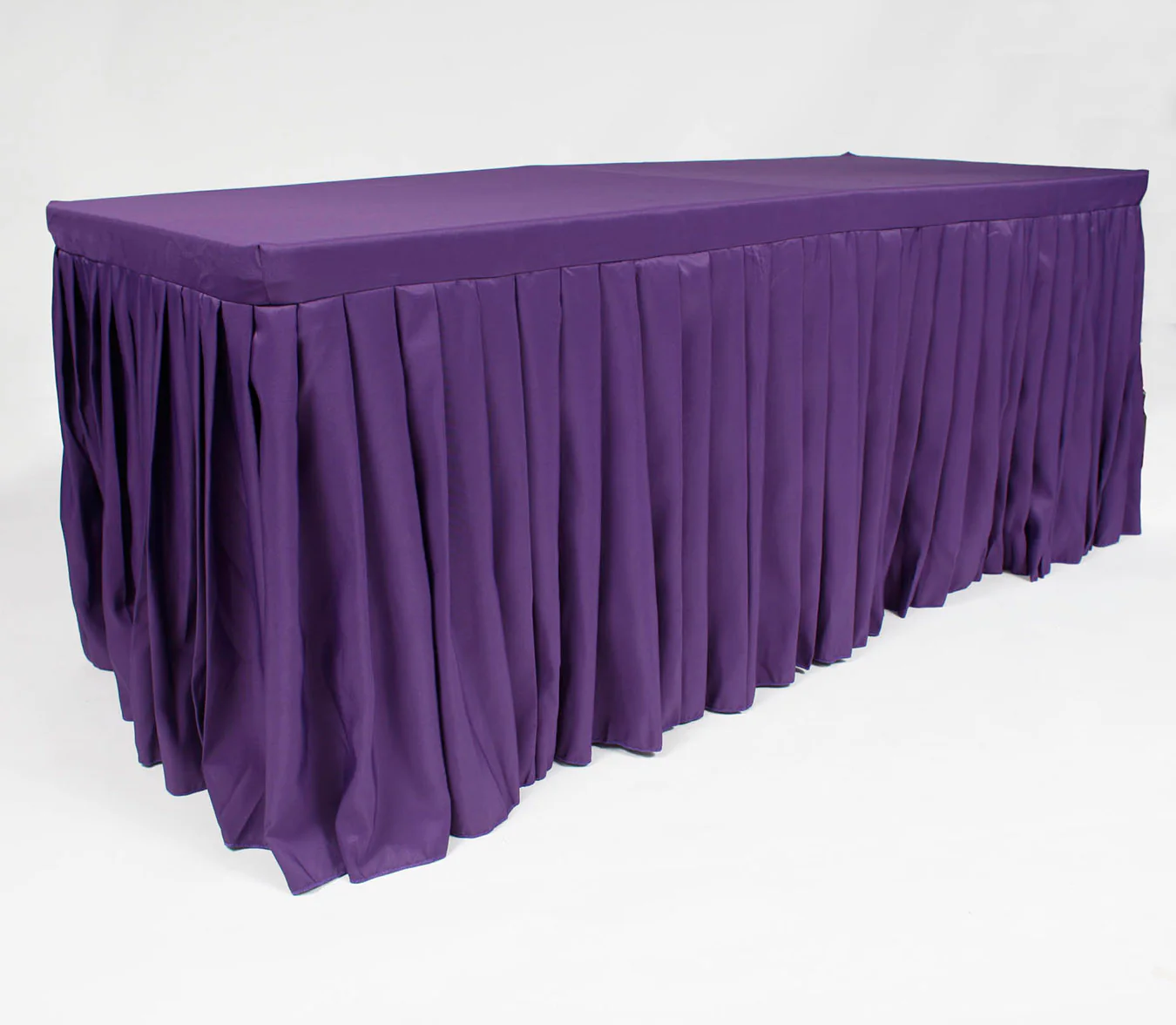 Fitted Tablecloth with Pleated Table Skirting - Purple (6ft)