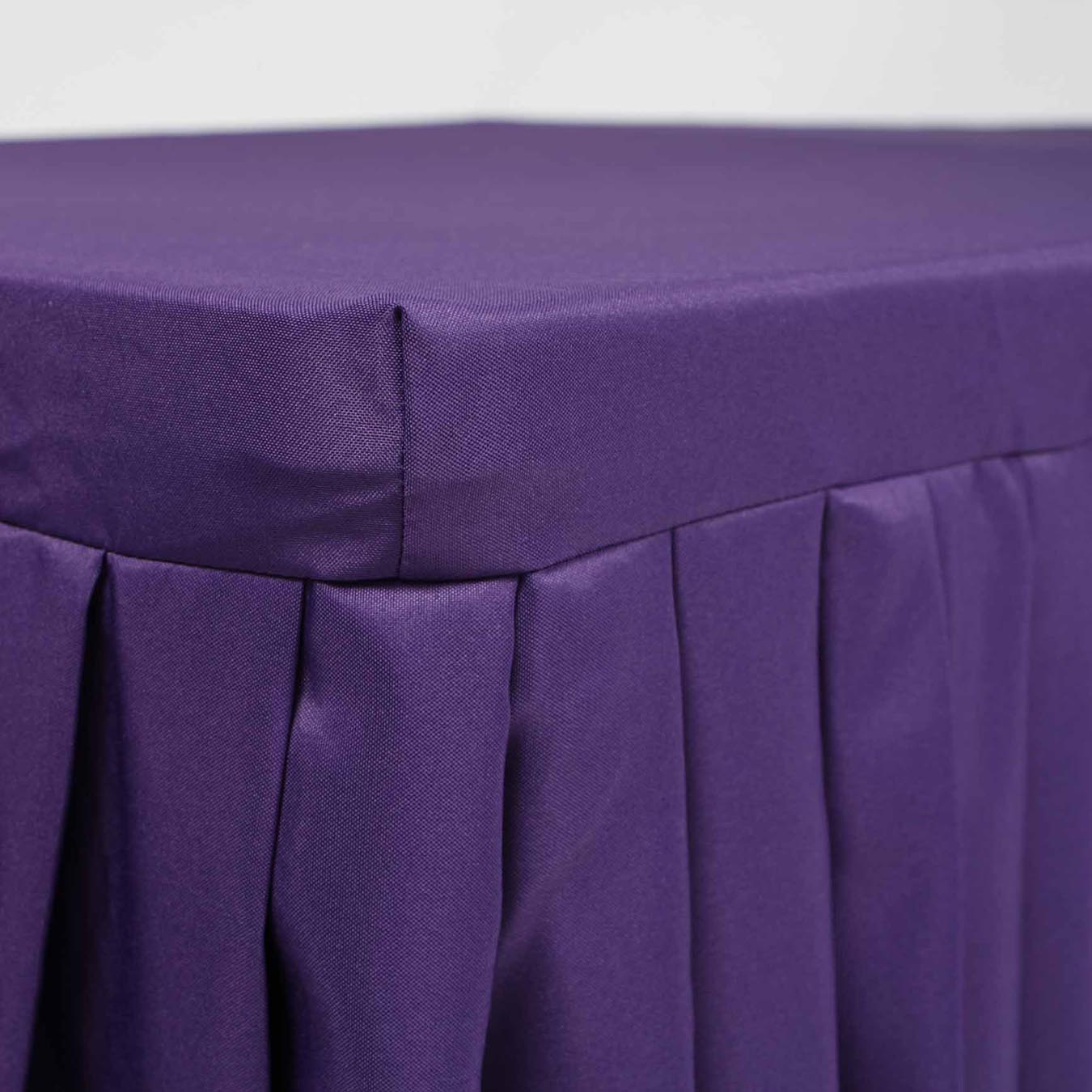 Fitted Tablecloth with Pleated Table Skirting - Purple (6ft) - Image 3