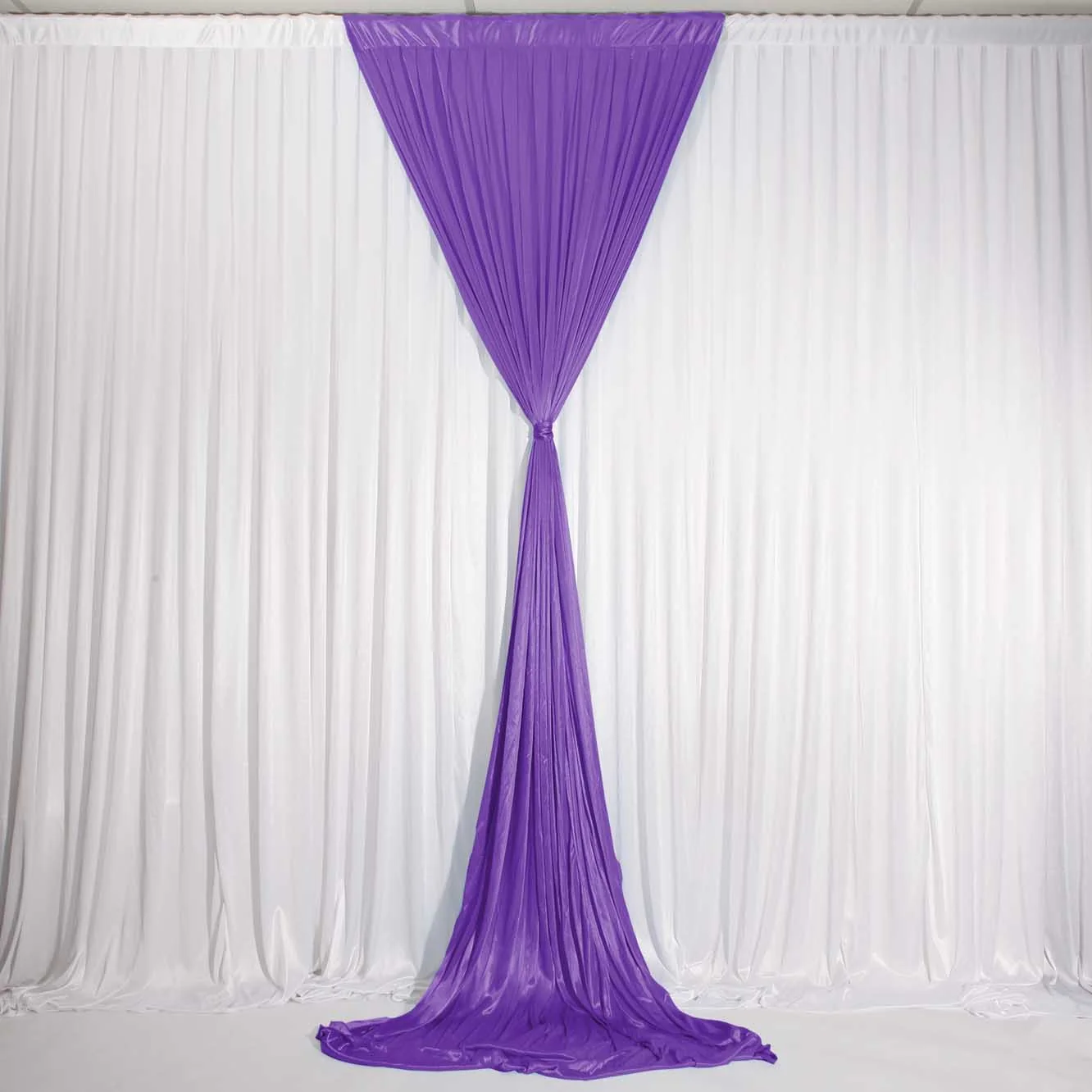 Ice Silk Satin Convertible Backdrop Panel - Purple (1x3m) - Image 3