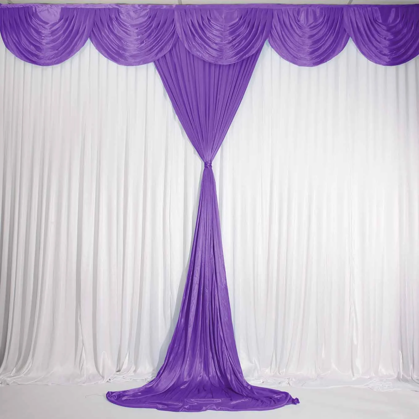 Ice Silk Satin Convertible Backdrop Panel - Purple (1x3m) - Image 4