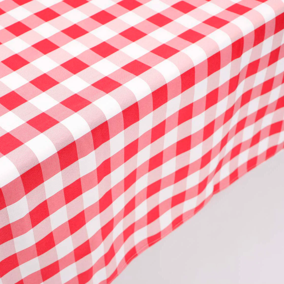 Checkered Rectangle Tablecloth - Red (153x259cm) - Image 2