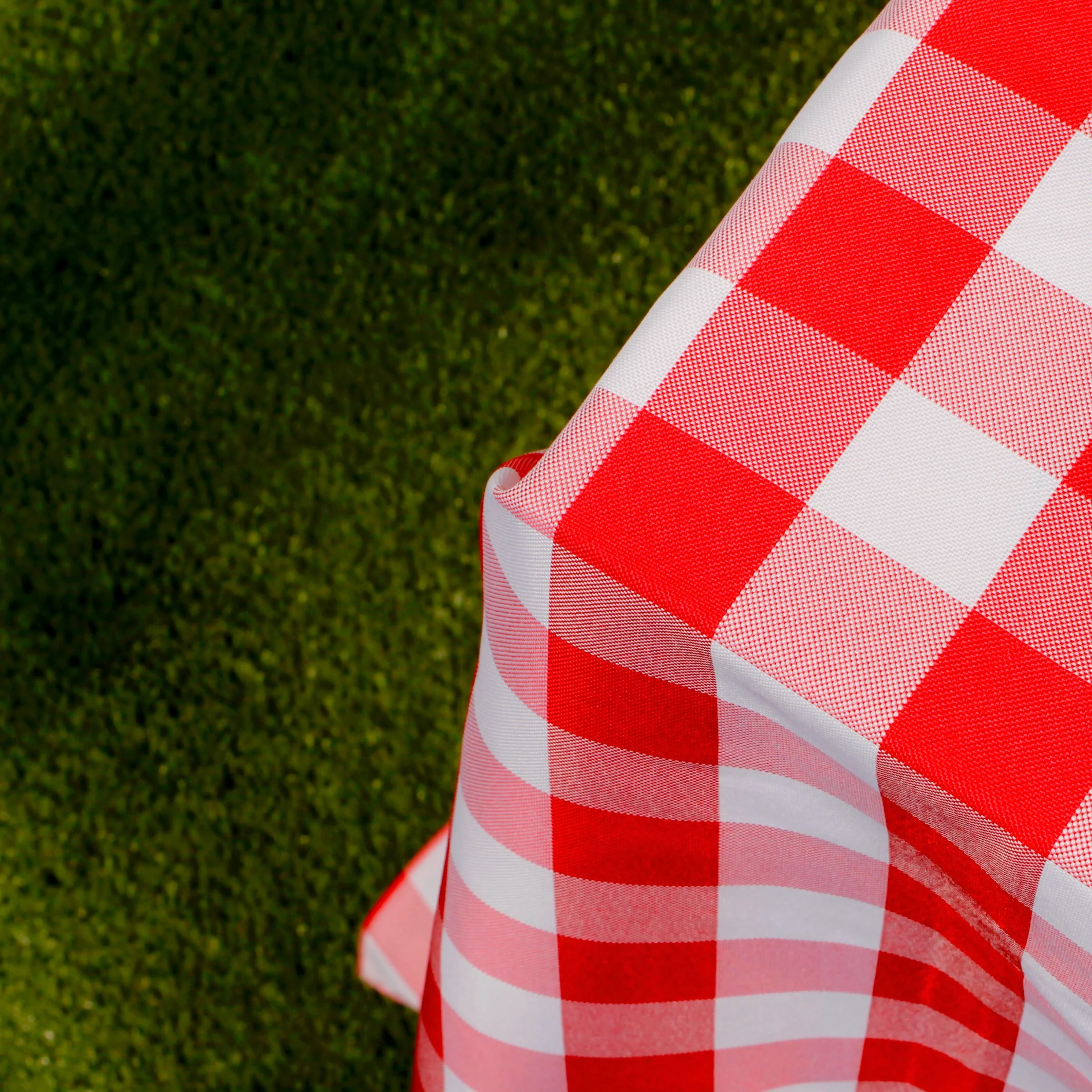 Checkered Rectangle Tablecloth - Red (153x259cm) - Image 5