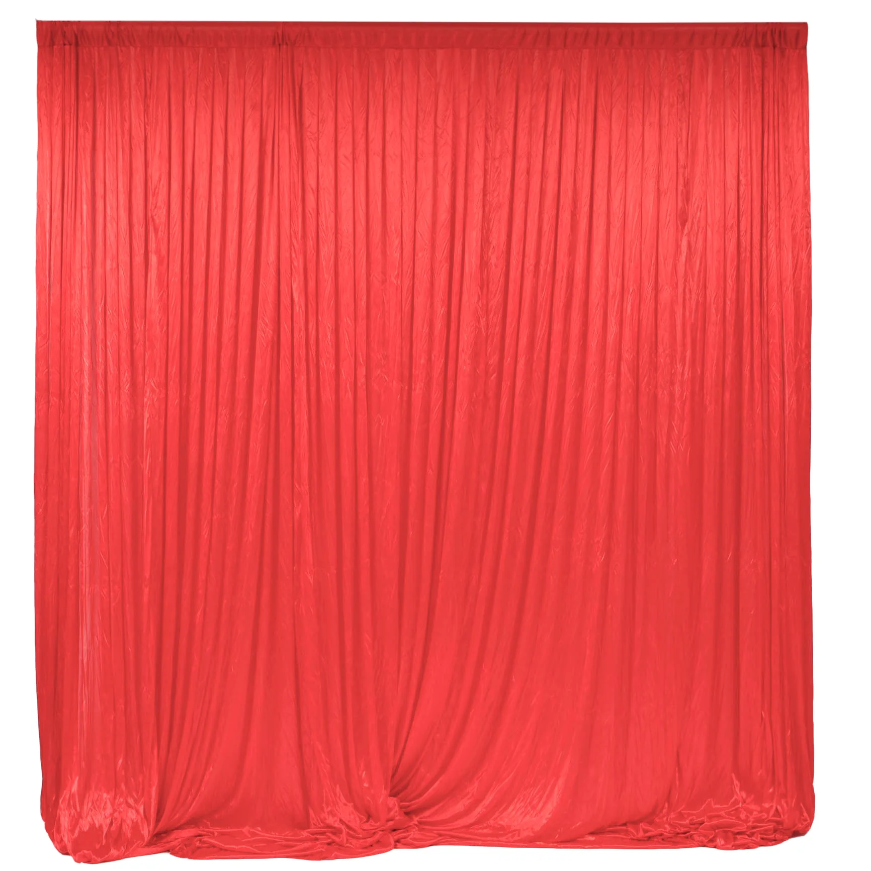 CLEARANCE Ice Silk Satin Backdrops - No Swag - Red (3x3m)
