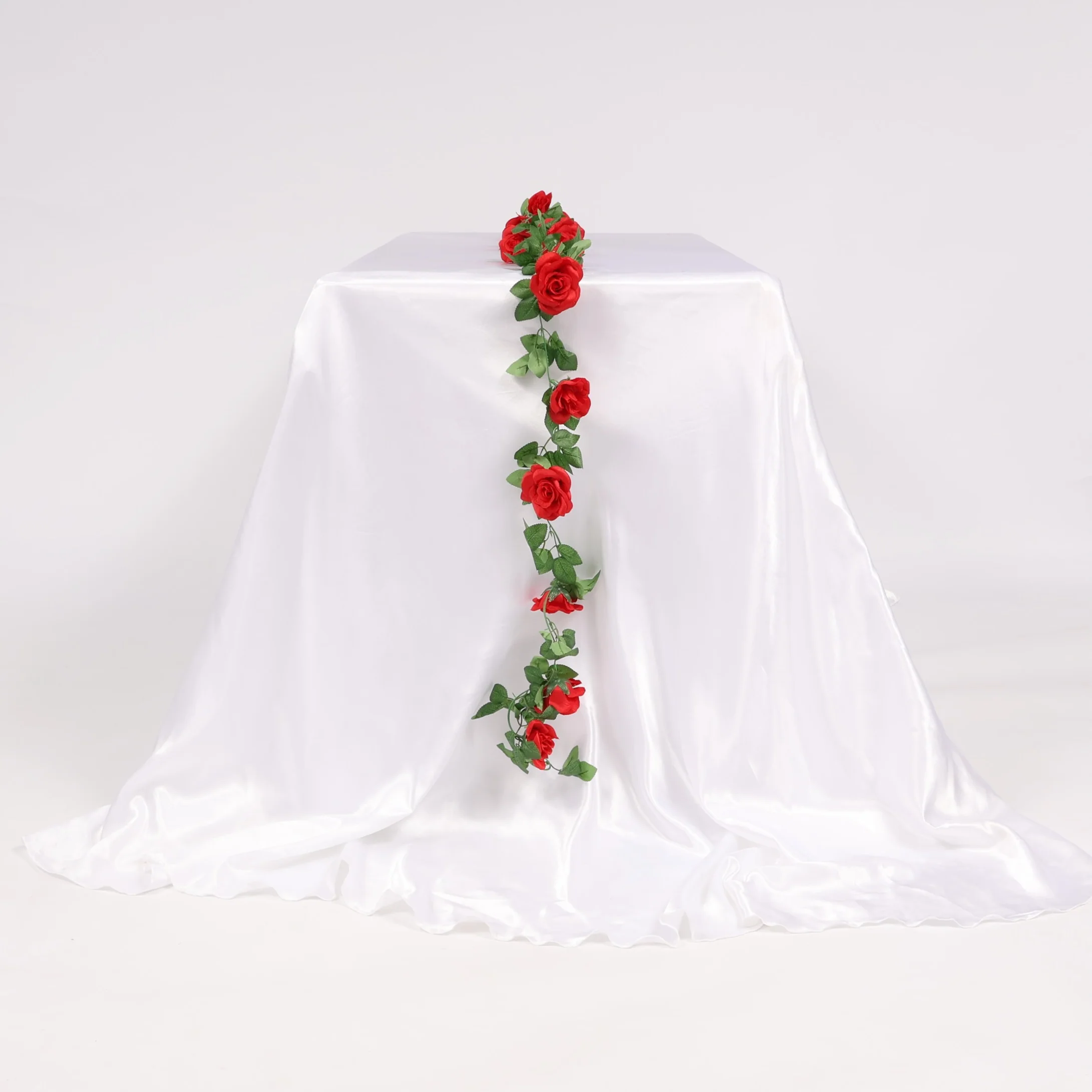 CLEARANCE Rose Artificial Flower Vine - 6cm Head - Red (2.2m) - Image 2
