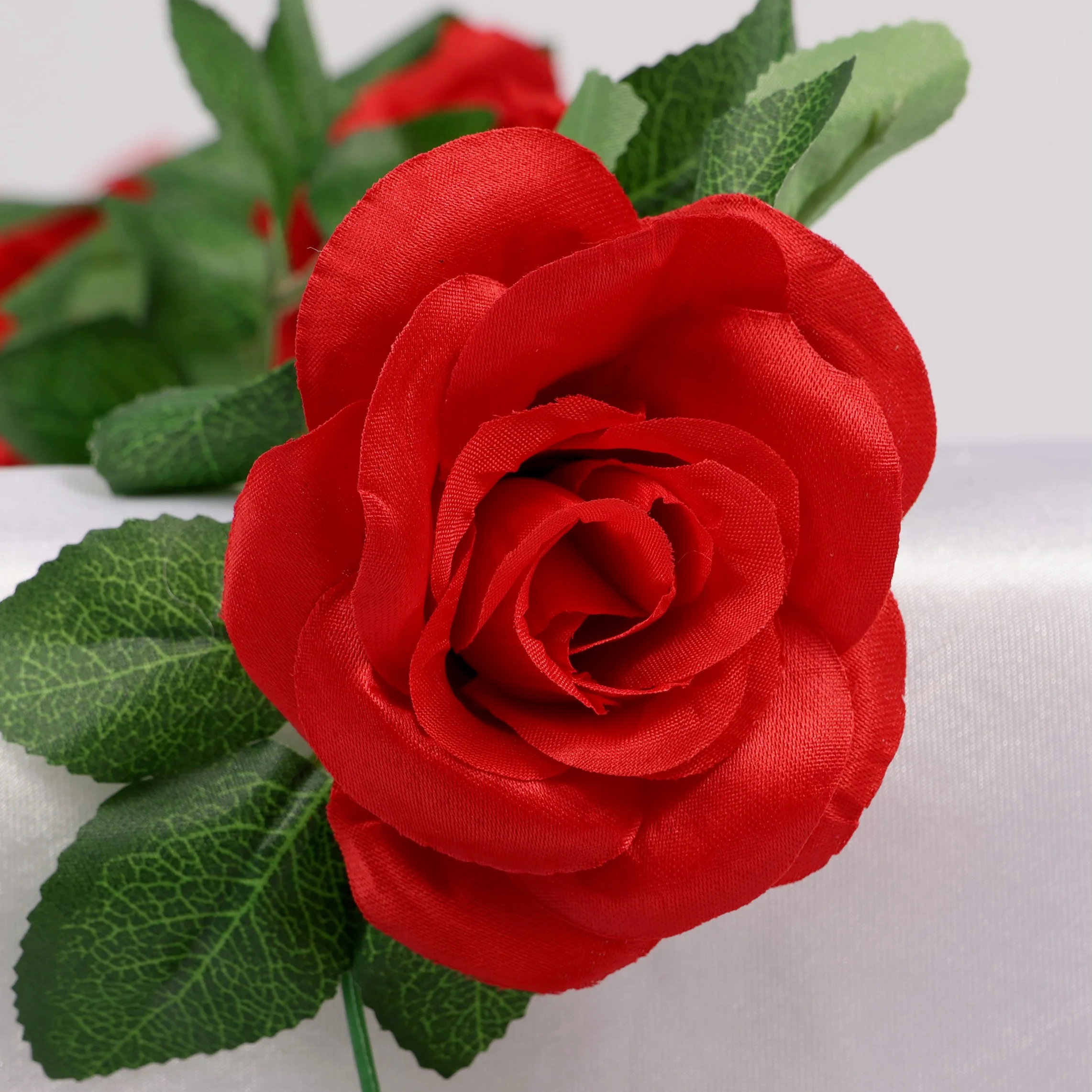 CLEARANCE Rose Artificial Flower Vine - 6cm Head - Red (2.2m) - Image 3