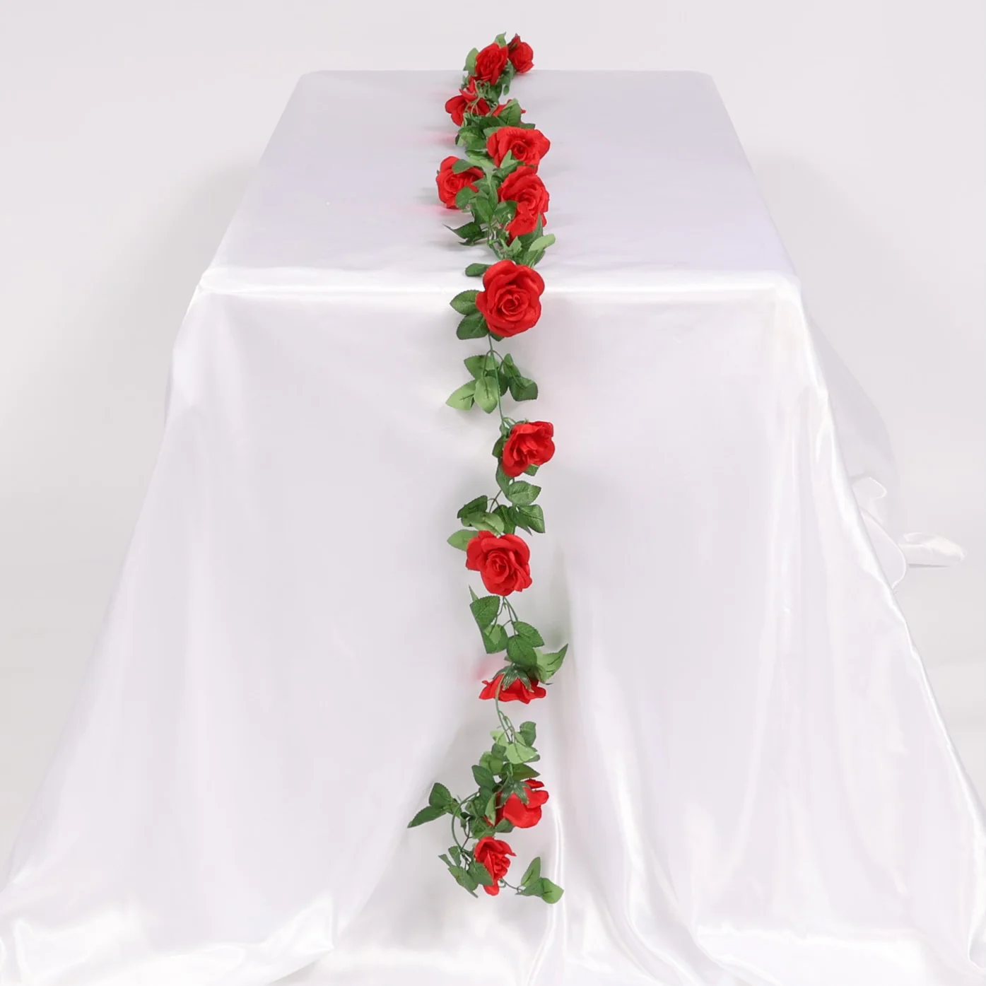 CLEARANCE Rose Artificial Flower Vine - 6cm Head - Red (2.2m) - Image 5