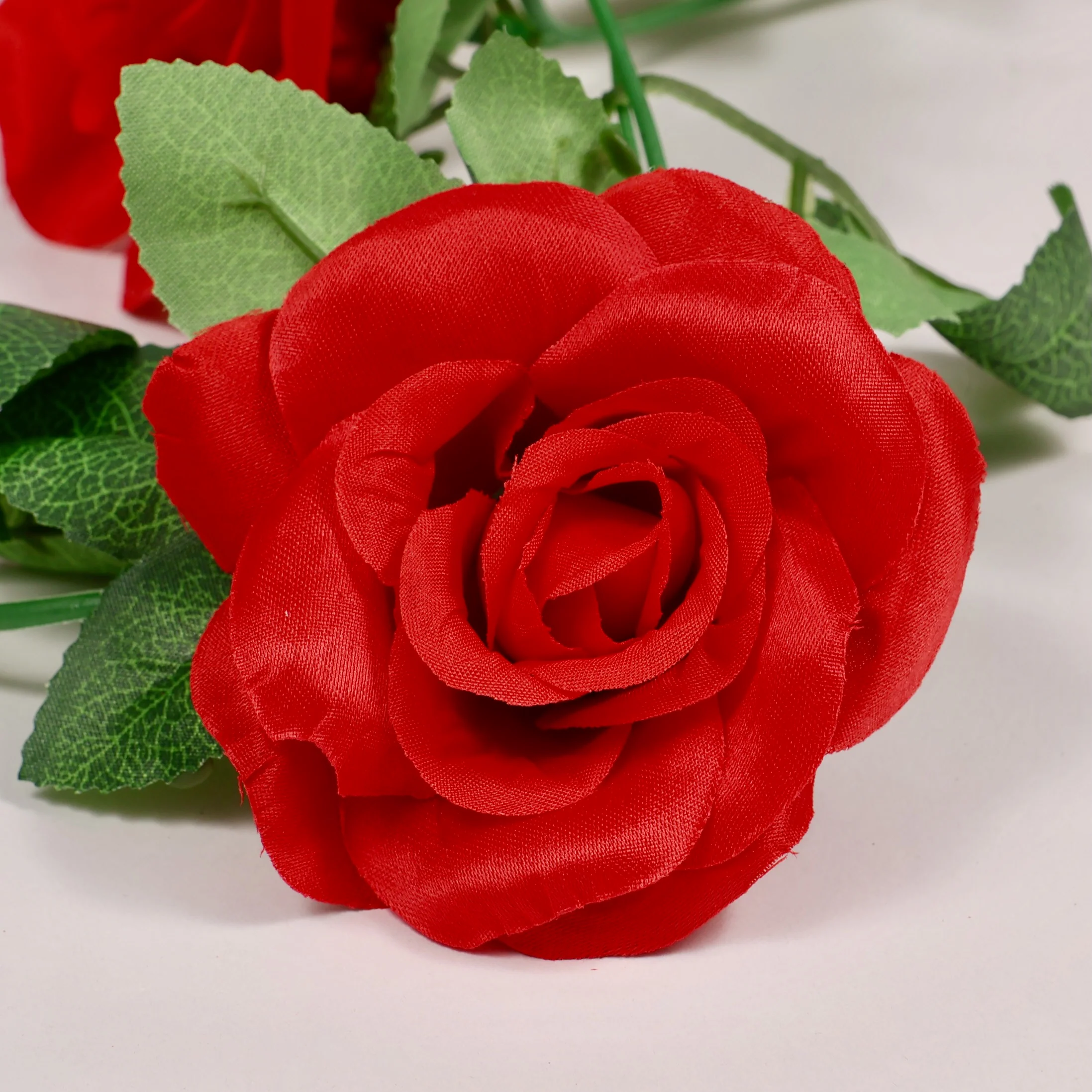 CLEARANCE Rose Artificial Flower Vine - 6cm Head - Red (2.2m) - Image 6