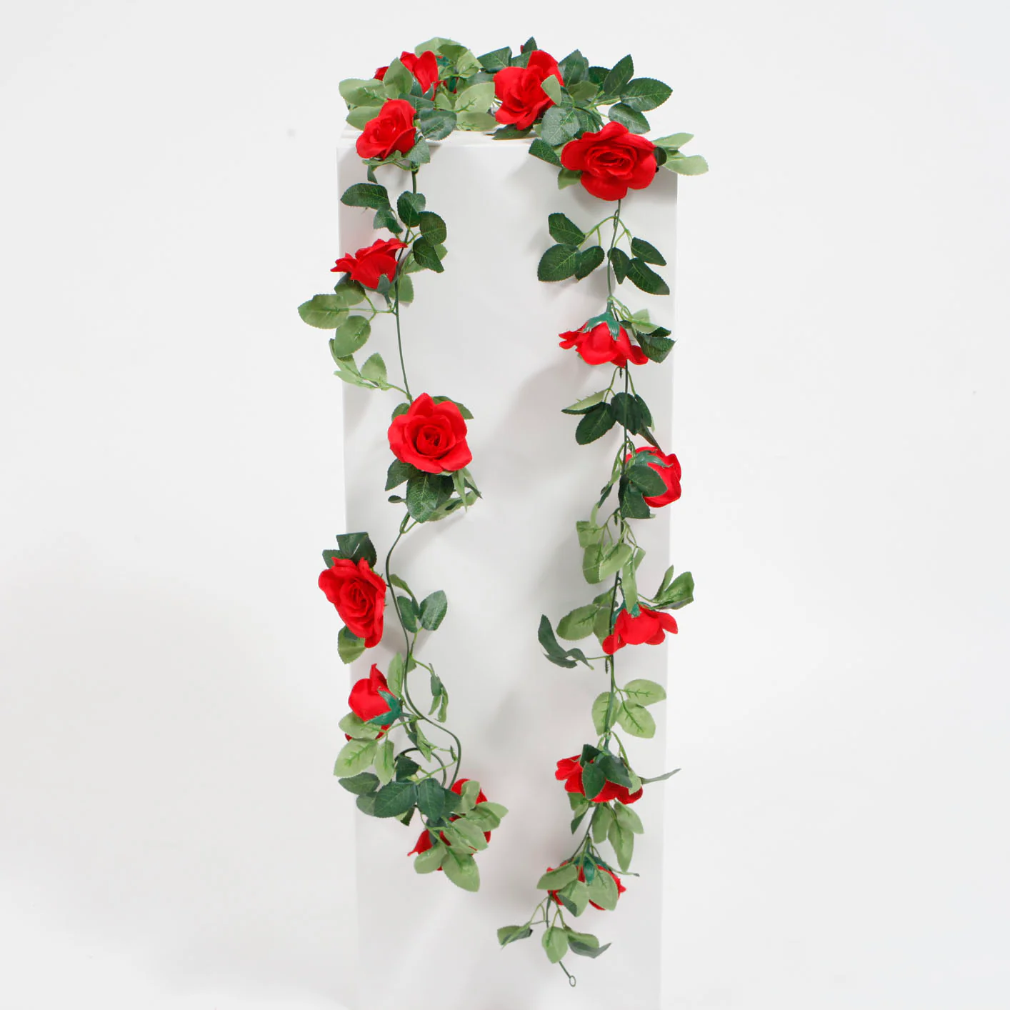 CLEARANCE Rose Artificial Flower Vine - 6cm Head - Red (2.2m) - Image 7