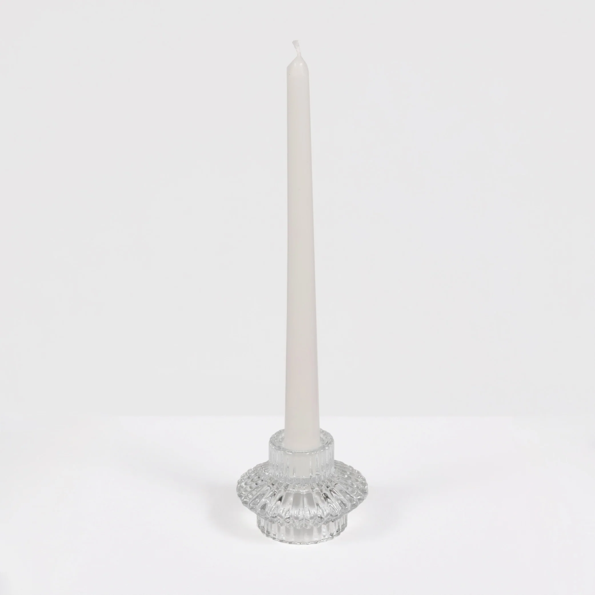 Reversible Glass Tea Light and Taper Candle Holder - Flared Saucer (Style 3) - Image 3