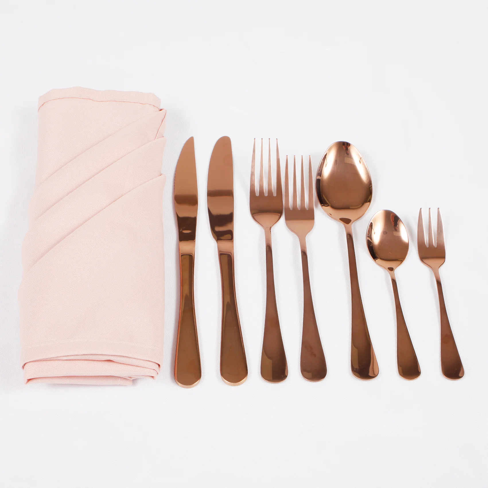 CLEARANCE Cutlery Set - Rose Gold (7pc) - Image 3