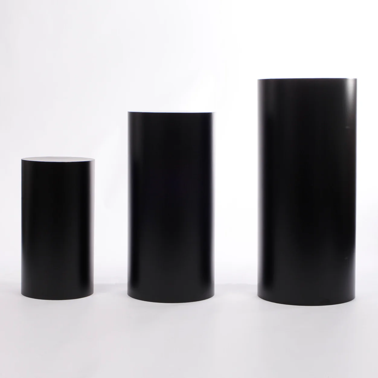 Round Plinth Centrepiece Set - Black (3pc)