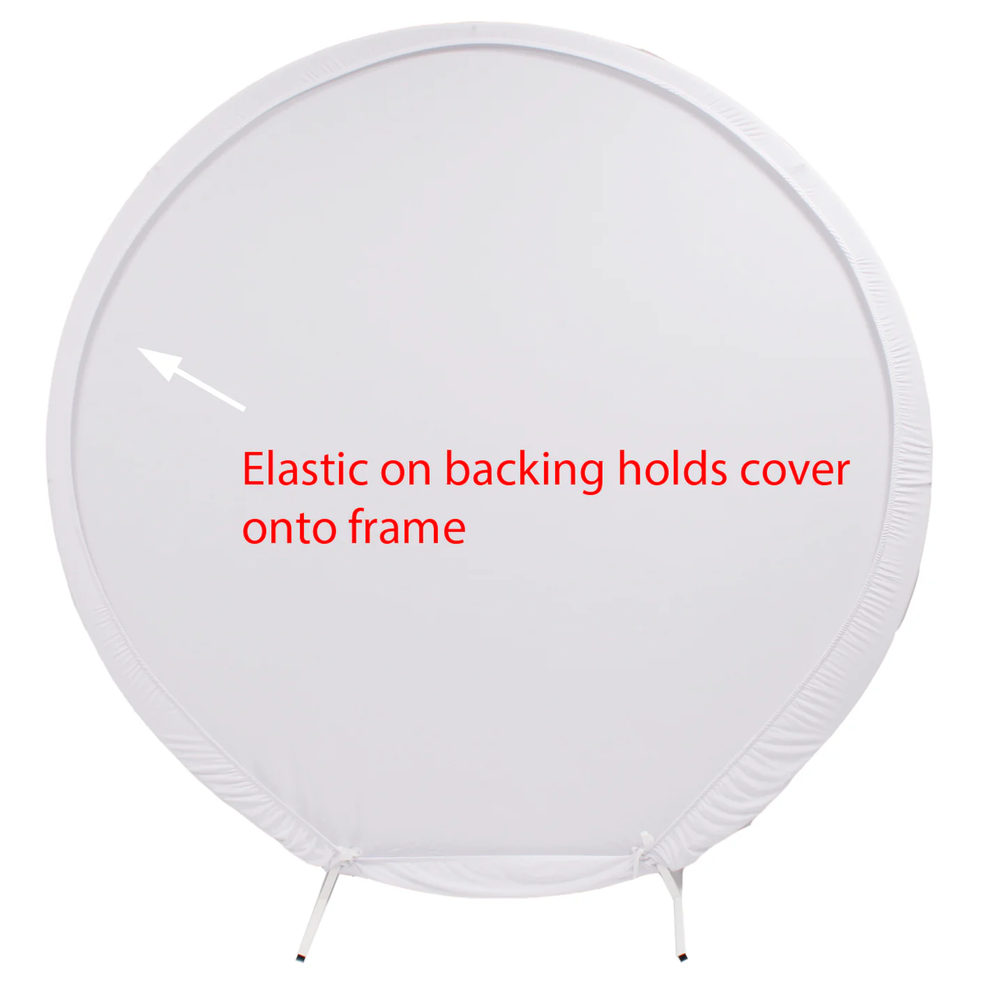 Round Lycra Frame Cover - White (2m) - Image 3