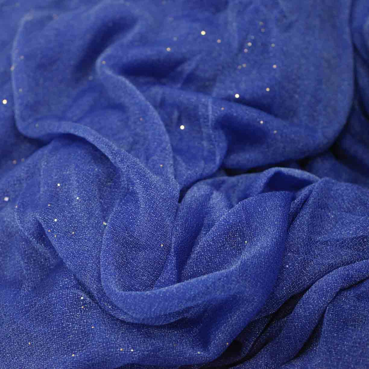 Sheer Stretch Crepe Chiffon Fabric - Royal Blue (1.6x28m) - Image 4
