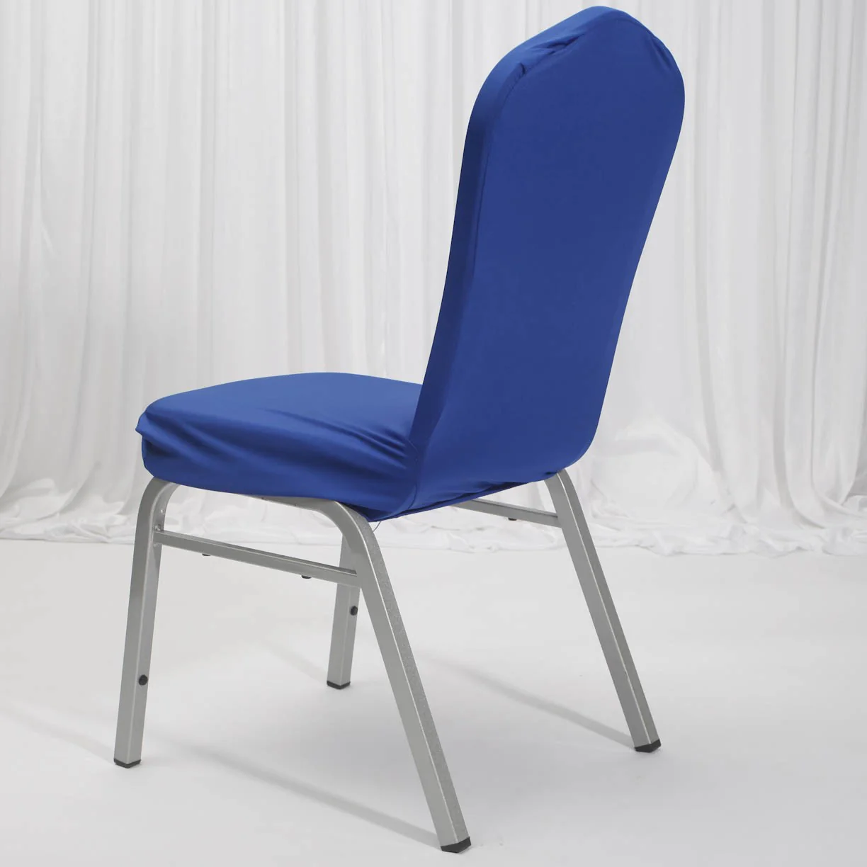 CLEARANCE Lycra Dining Chair Covers (Toppers) - Royal Blue - Image 3