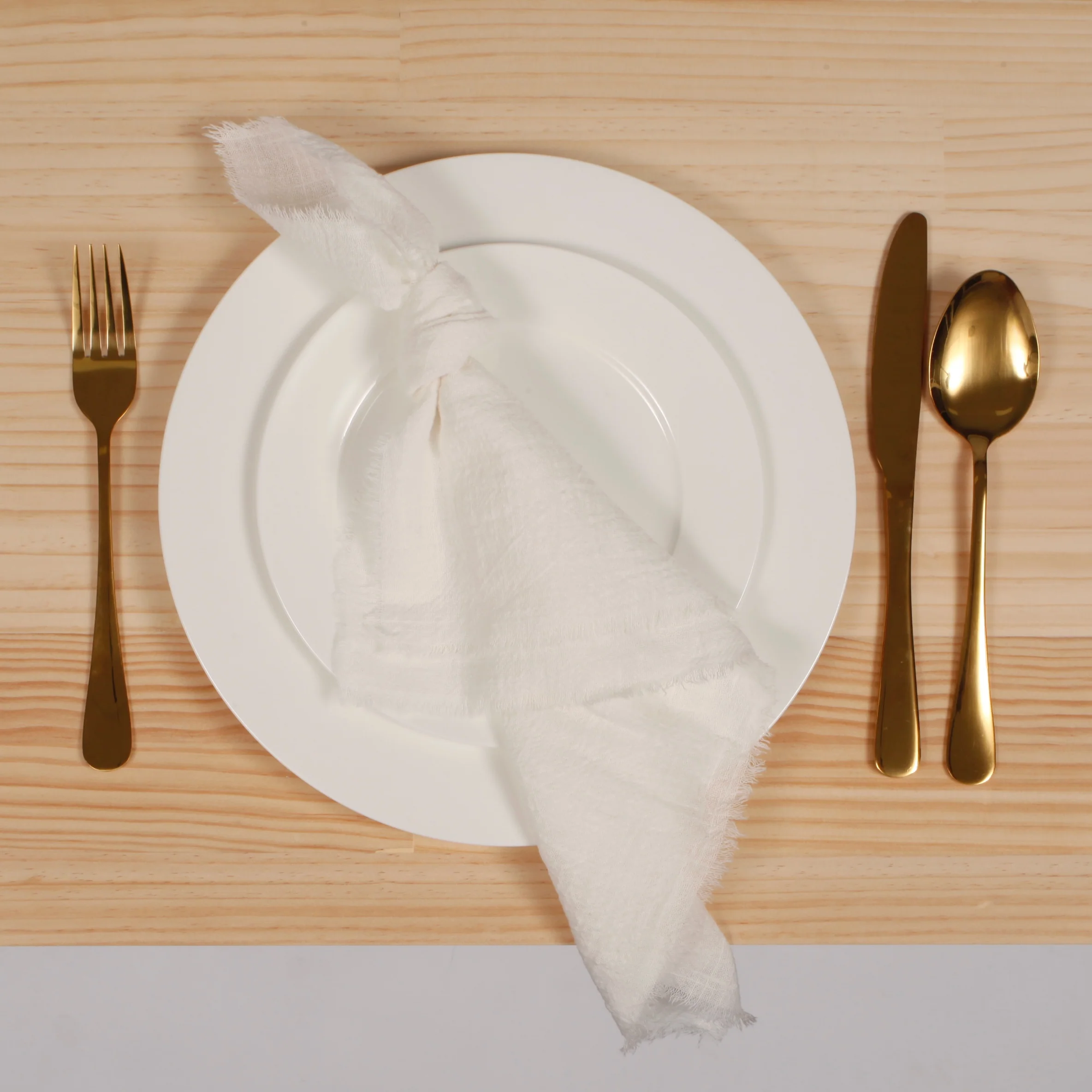 CLEARANCE Rustic Cotton Napkins - Off White (42x42cm) - Image 2