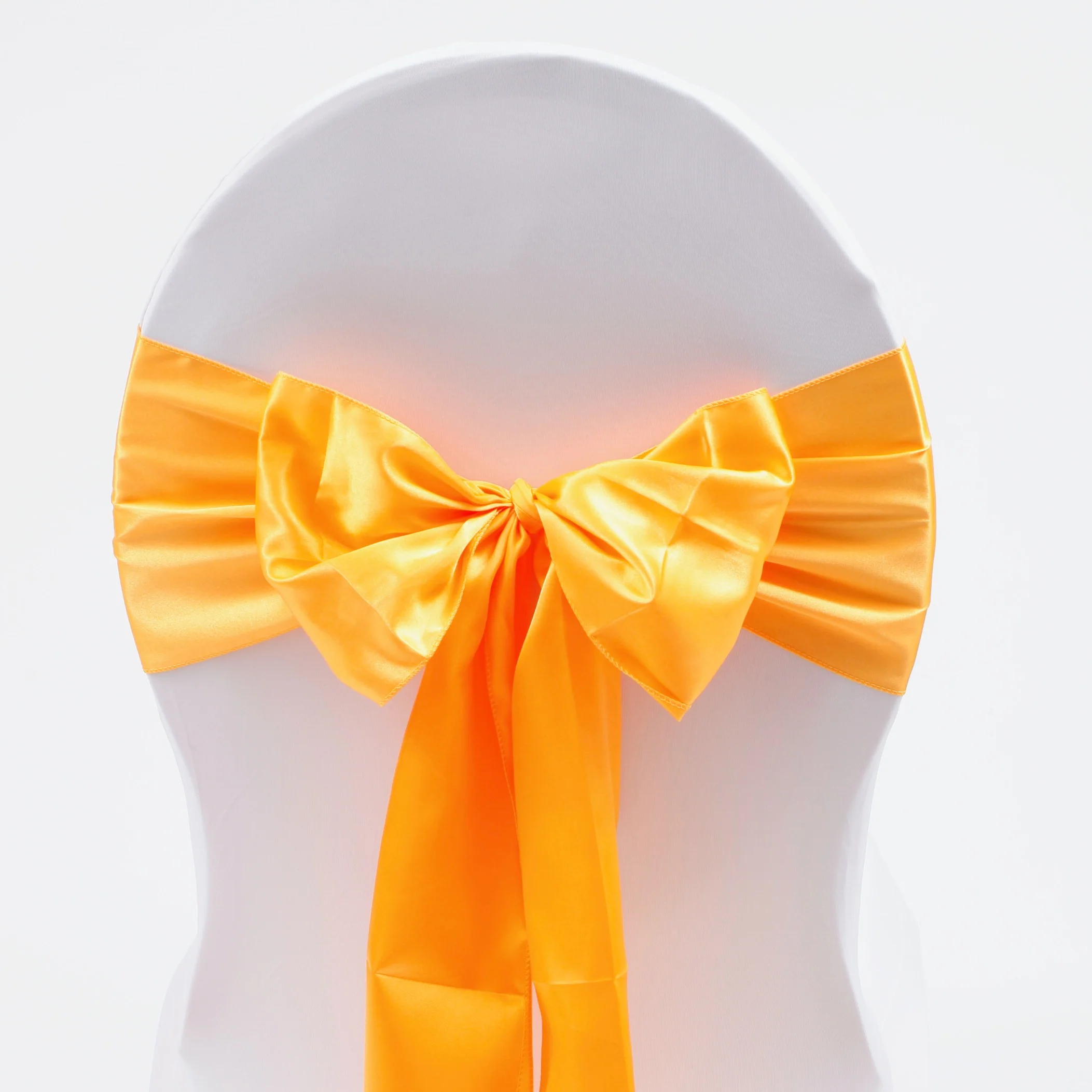 CLEARANCE Satin Chair Sashes - Golden Yellow