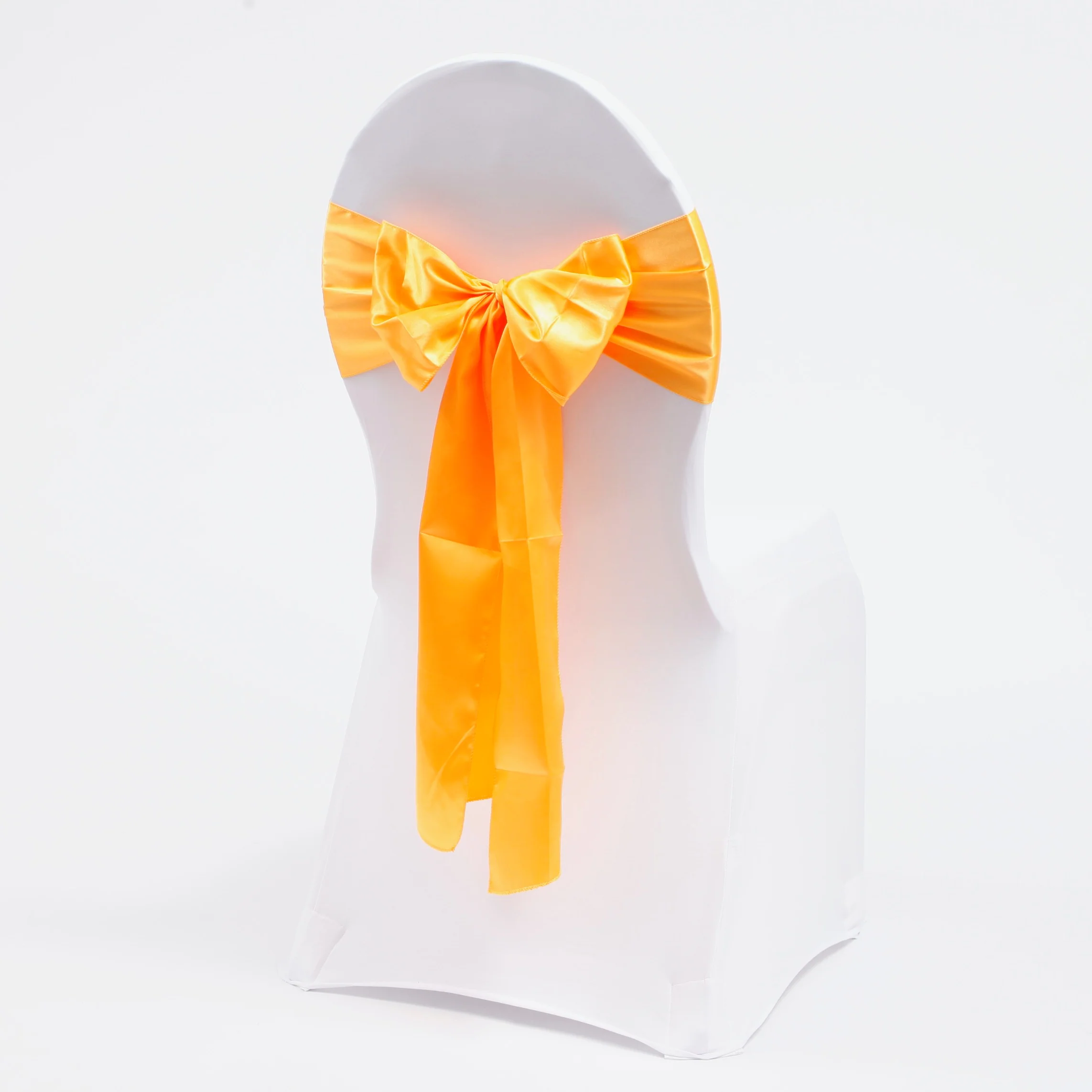 CLEARANCE Satin Chair Sashes - Golden Yellow - Image 2