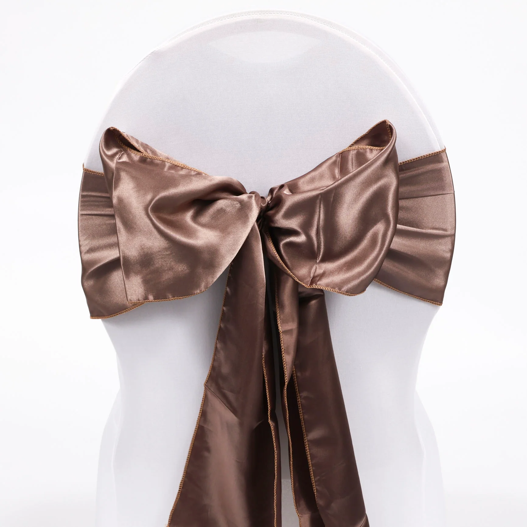 Satin Chair Sashes - Mocha