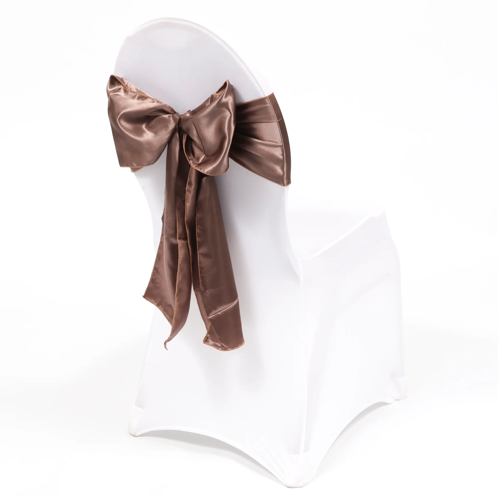 Satin Chair Sashes - Mocha - Image 2