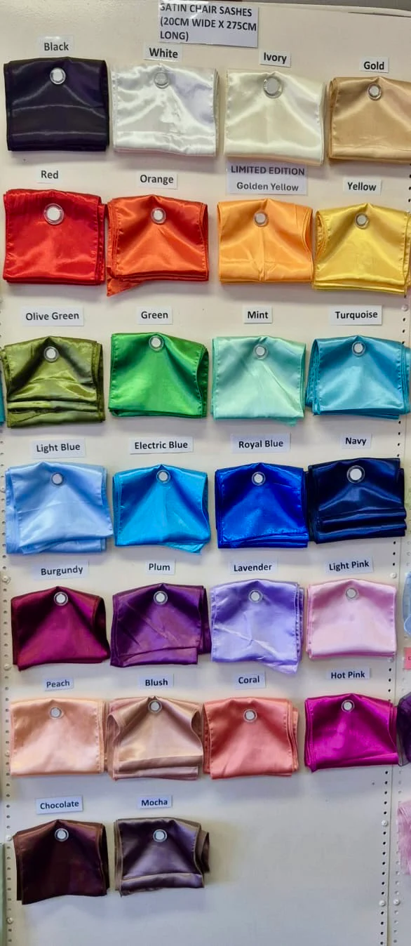 Satin Chair Sashes - Blush - Image 3