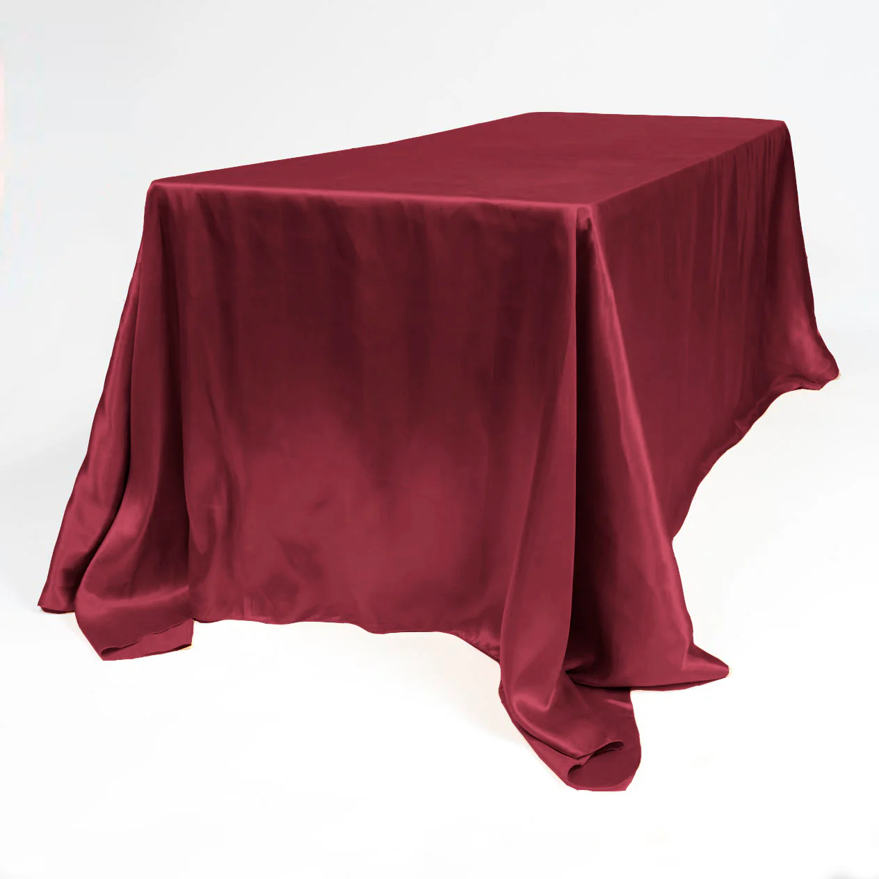 Satin Rectangle Tablecloth - Burgundy (220x330cm) - Image 3