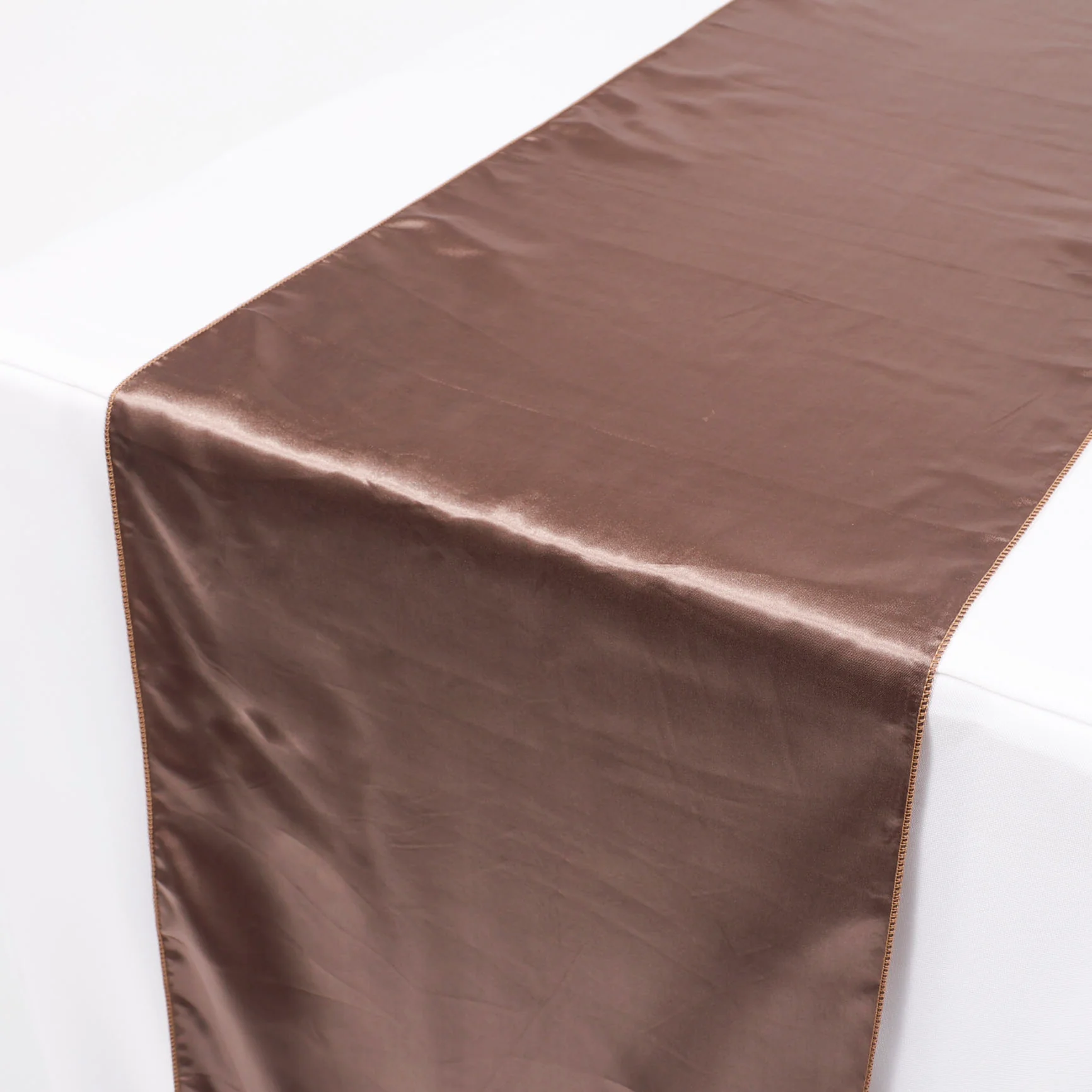 Satin Table Runners - Mocha - Image 2