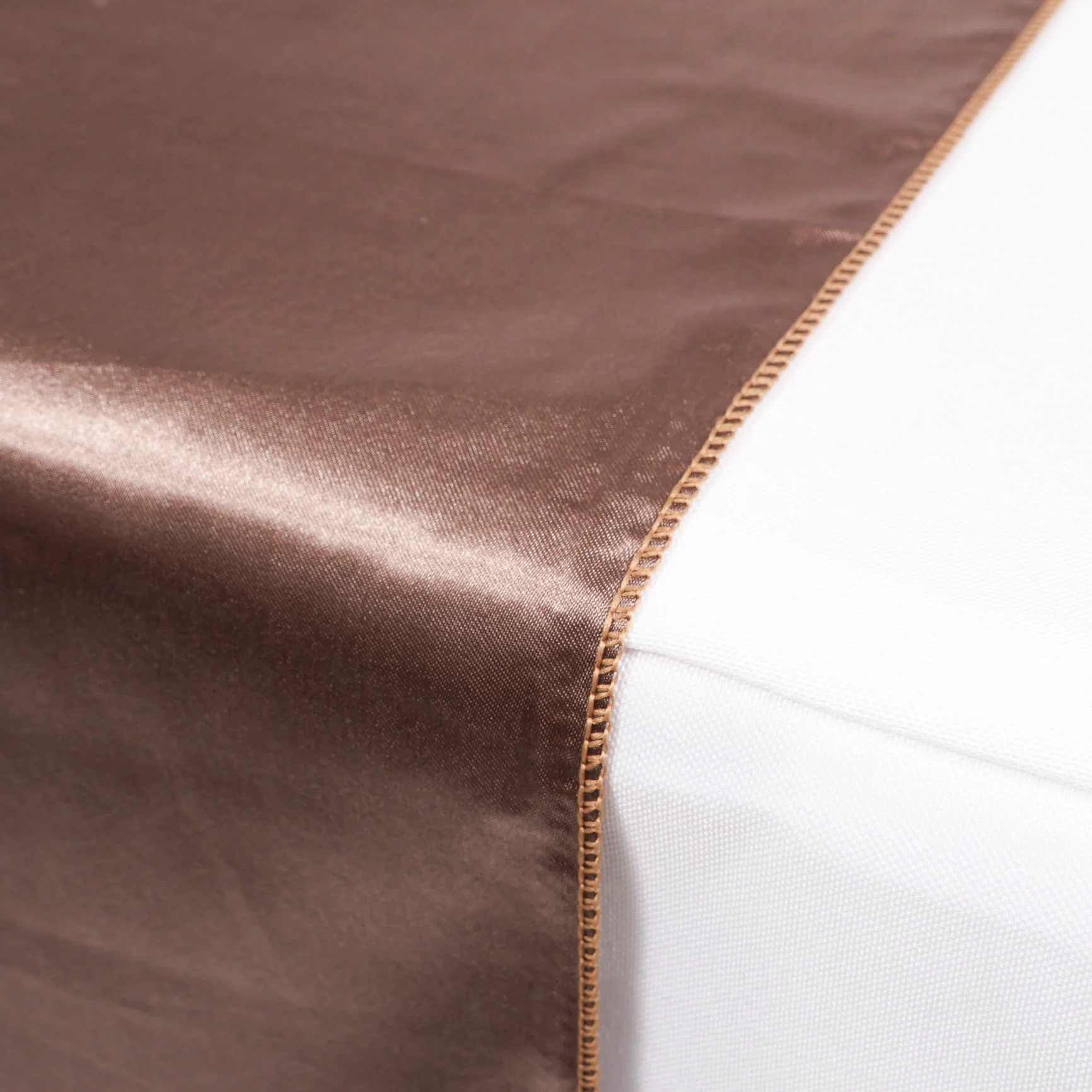 Satin Table Runners - Mocha - Image 3