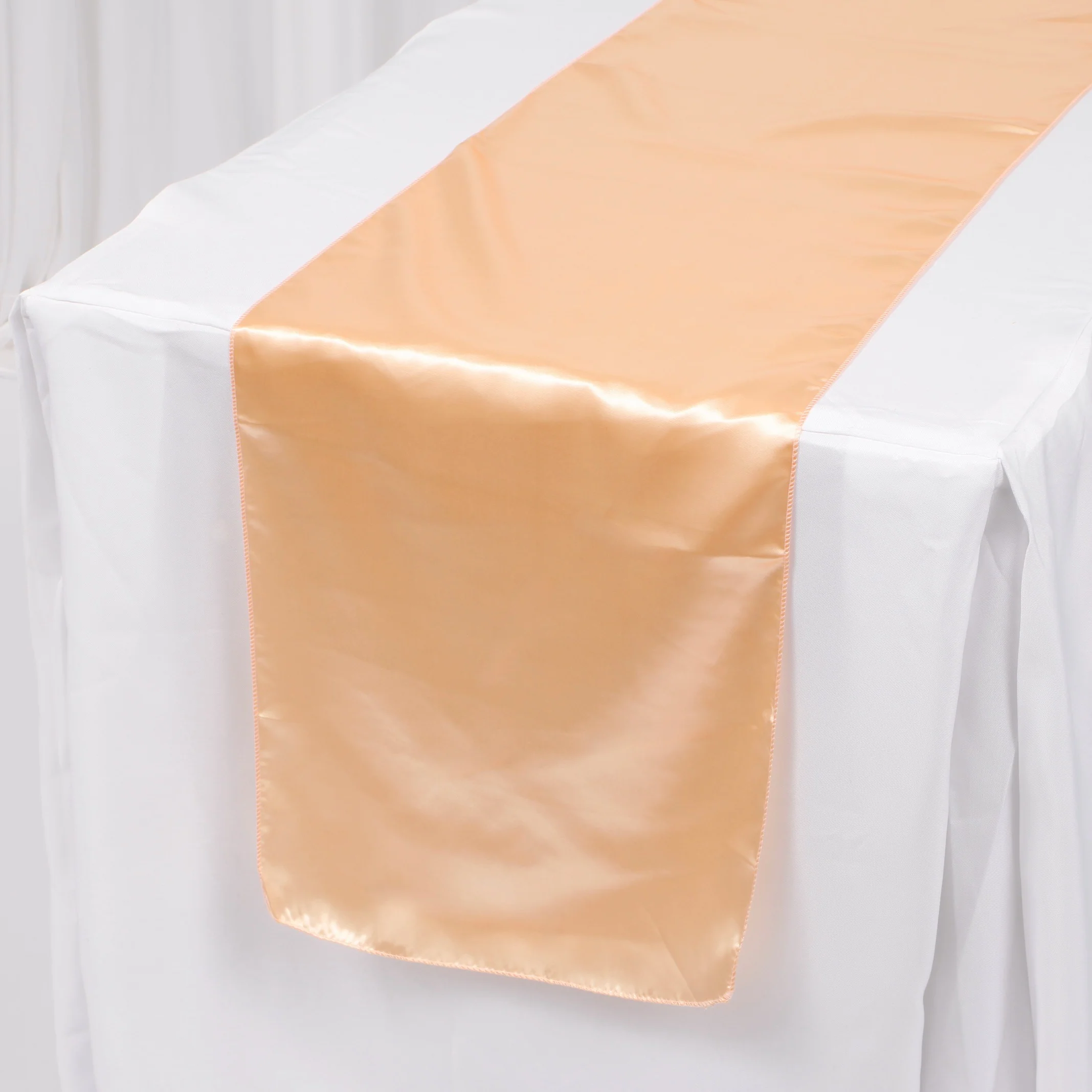 Satin Table Runners - Peach - Image 2