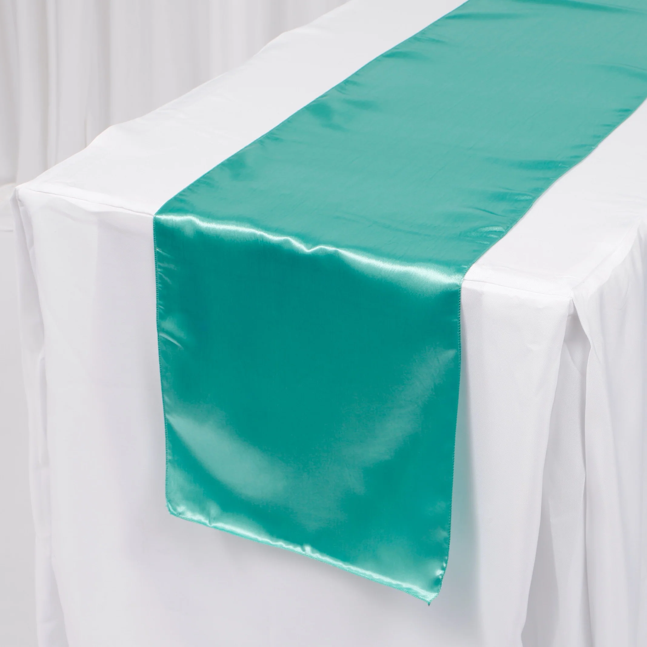 Satin Table Runners - Turquoise - Image 2