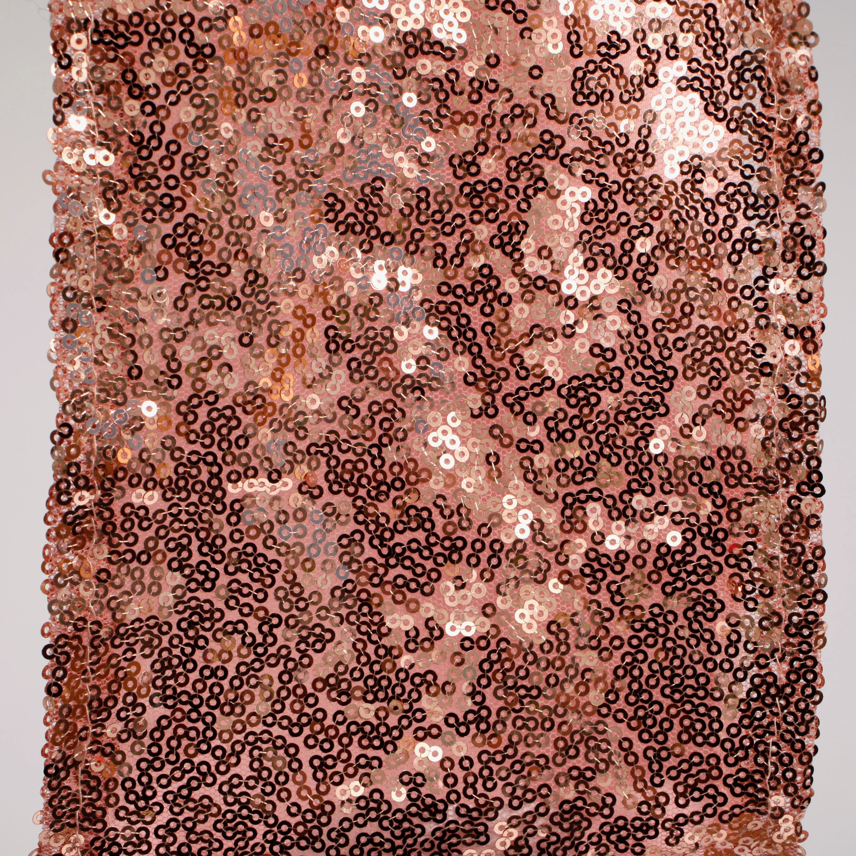 CLEARANCE Sequin Lycra Chair Bands - Rose Gold - Image 3