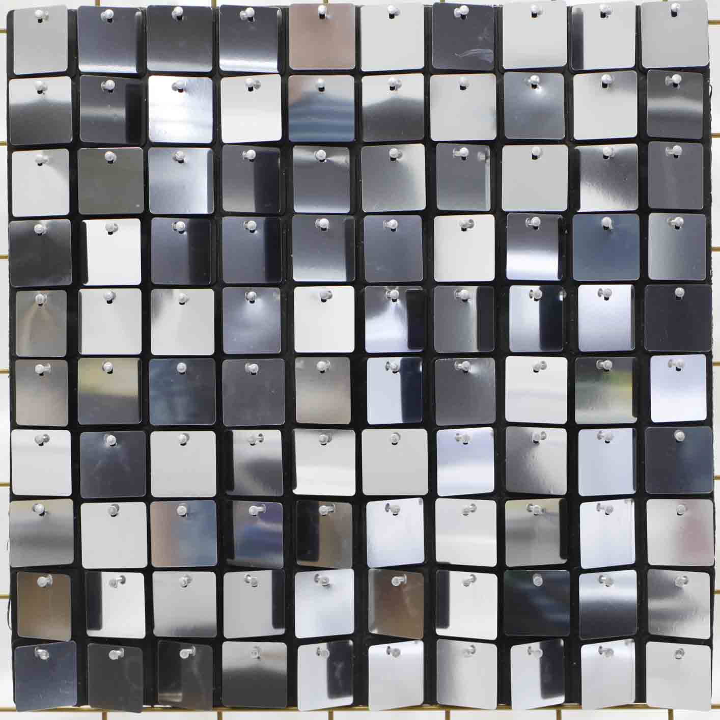 Sequin Shimmer Wall Backdrop & Frame Package - Silver - Image 3