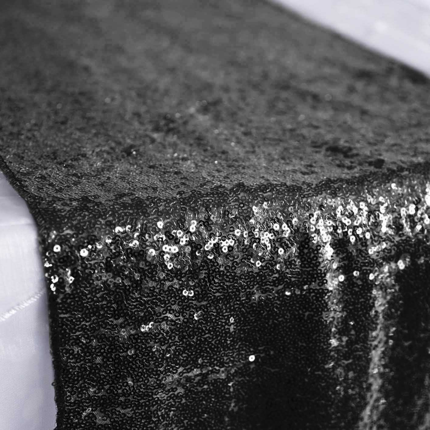 Sequin Table Runner - Black - Image 2