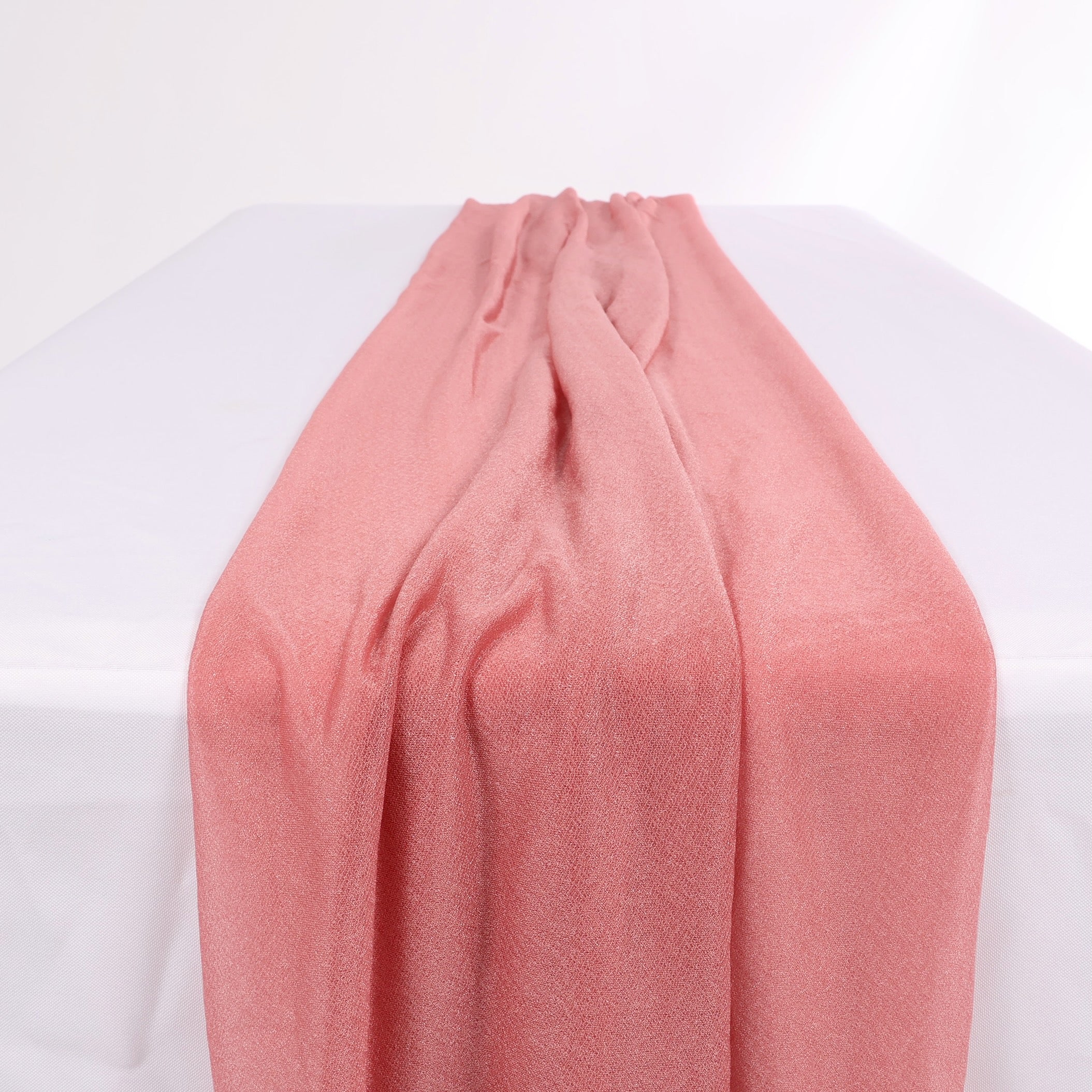 CLEARANCE Sheer Stretch Crepe Chiffon Chair Sashes - Dusty Rose - Image 3