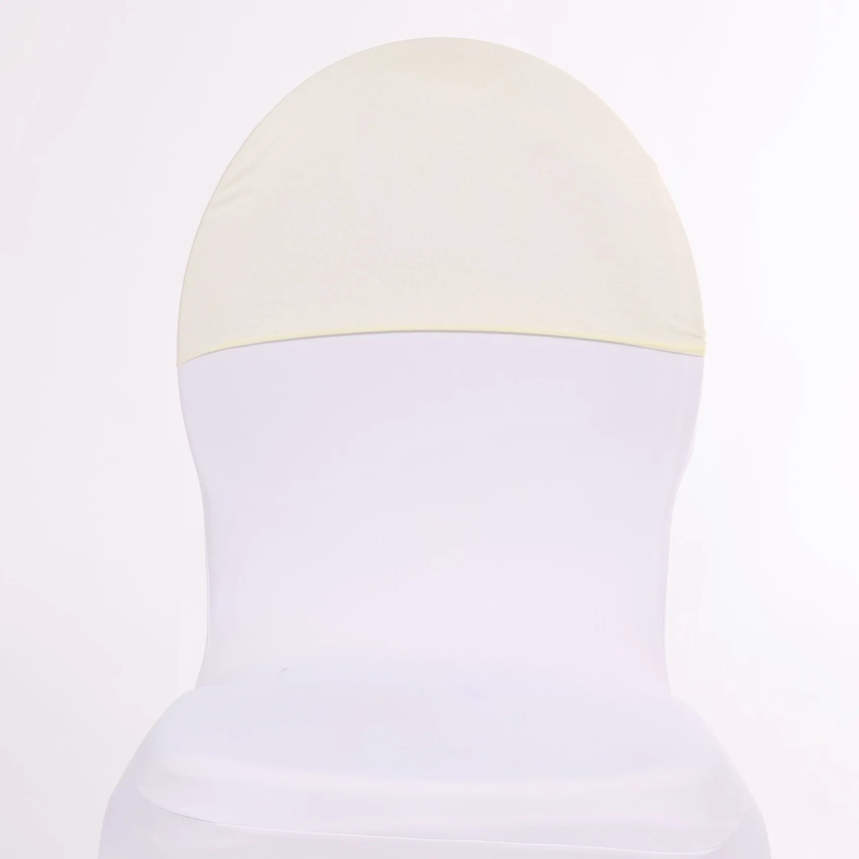 CLEARANCE Sheer Stretch Crepe Chiffon Chair Sashes - Ivory - Image 4