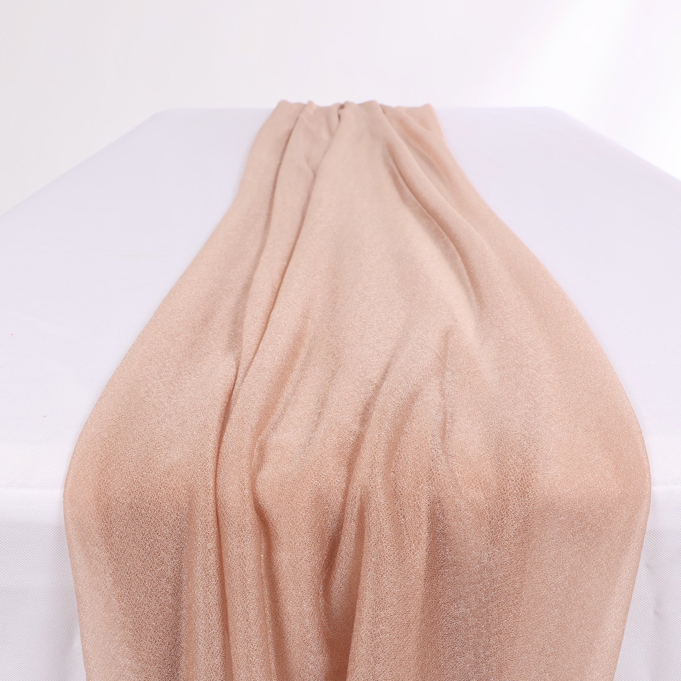 CLEARANCE Sheer Stretch Crepe Chiffon Chair Sashes - Taupe - Image 3