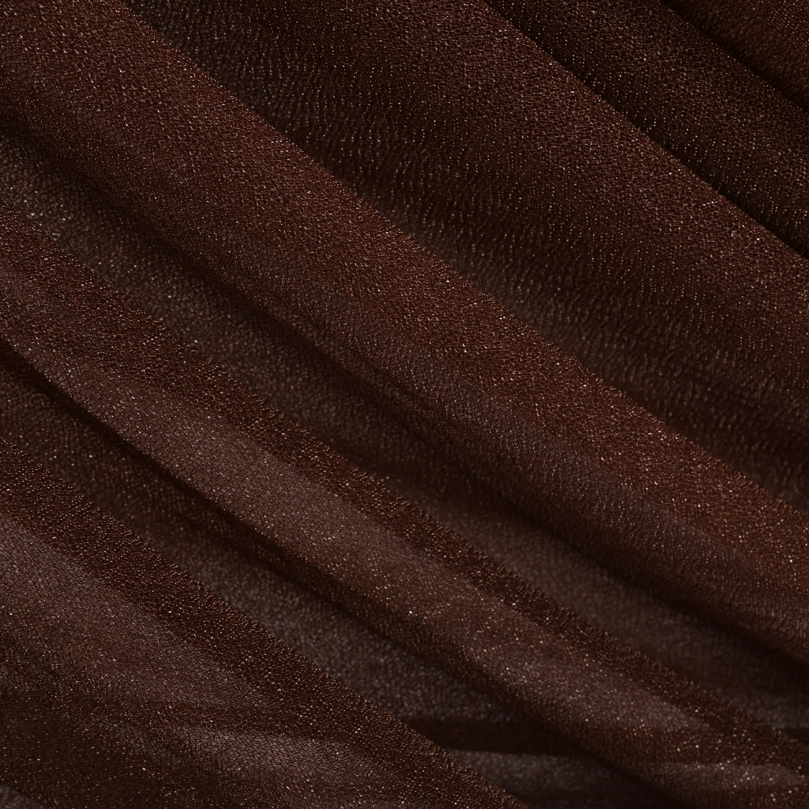 Sheer Stretch Crepe Chiffon Fabric - Chocolate Brown (1.6x28m) - Image 4