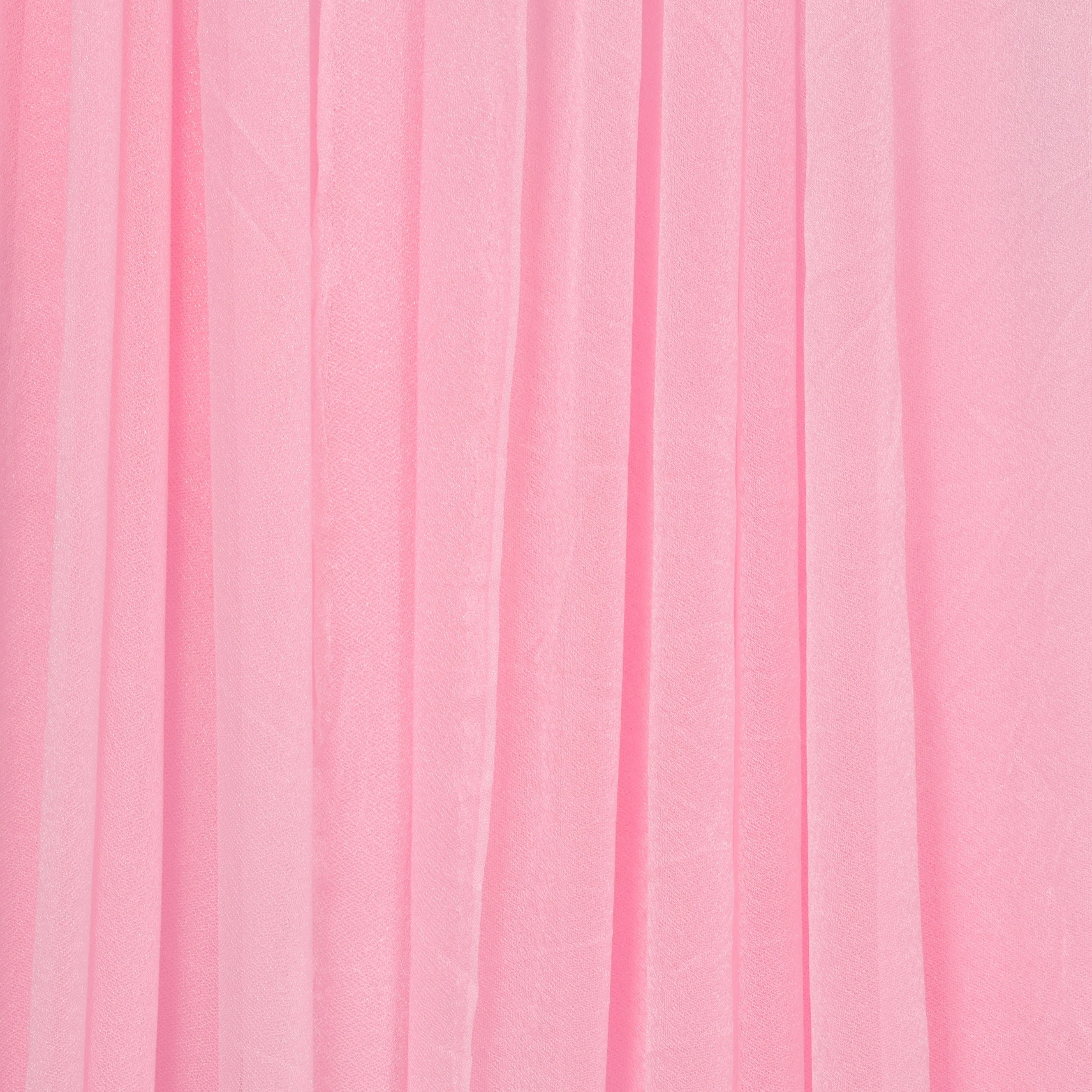 Sheer Stretch Crepe Chiffon Fabric - Light Pink (1.6x28m) - Image 3