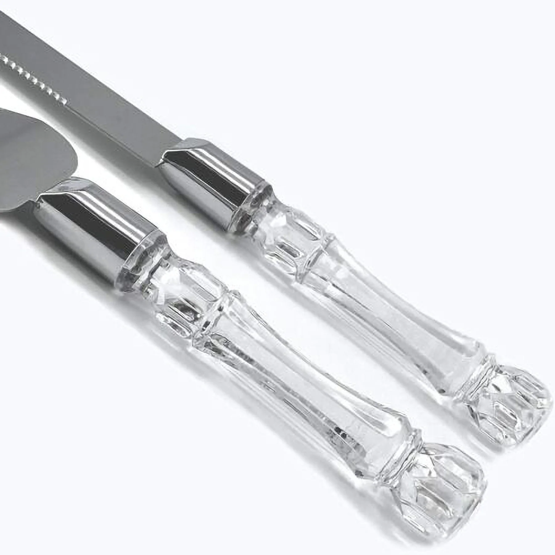 Cake Knife & Server Set - Silver (2pc) - Image 2